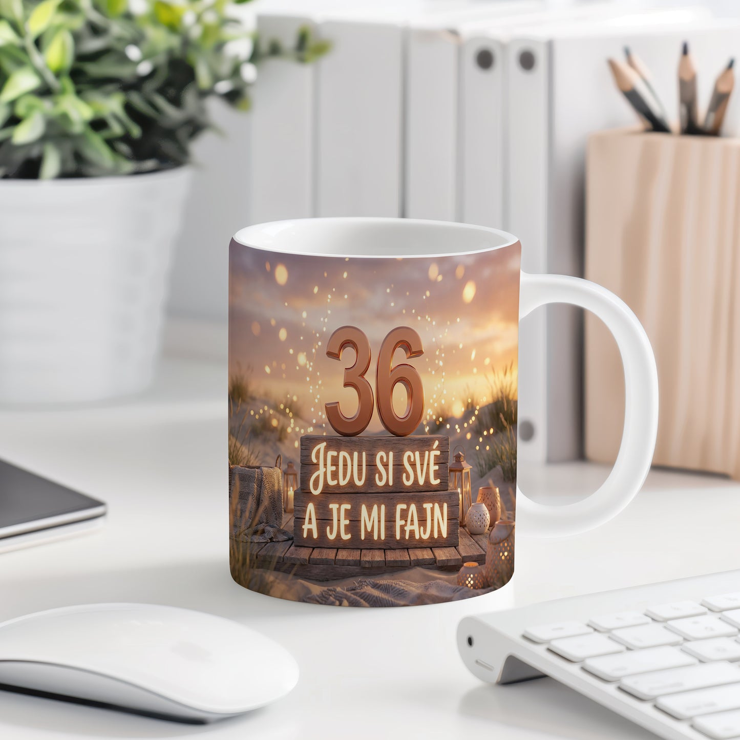 Narozeninový hrnek 36 let – JEDU SI SVÉ A JE MI FAJN
