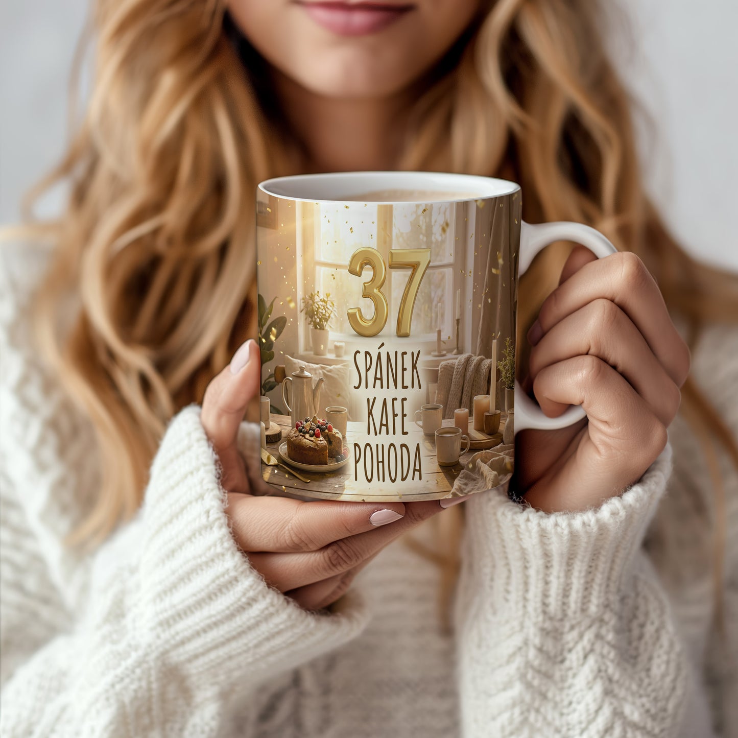 Narozeninový hrnek 37 let – SPÁNEK KAFE POHODA