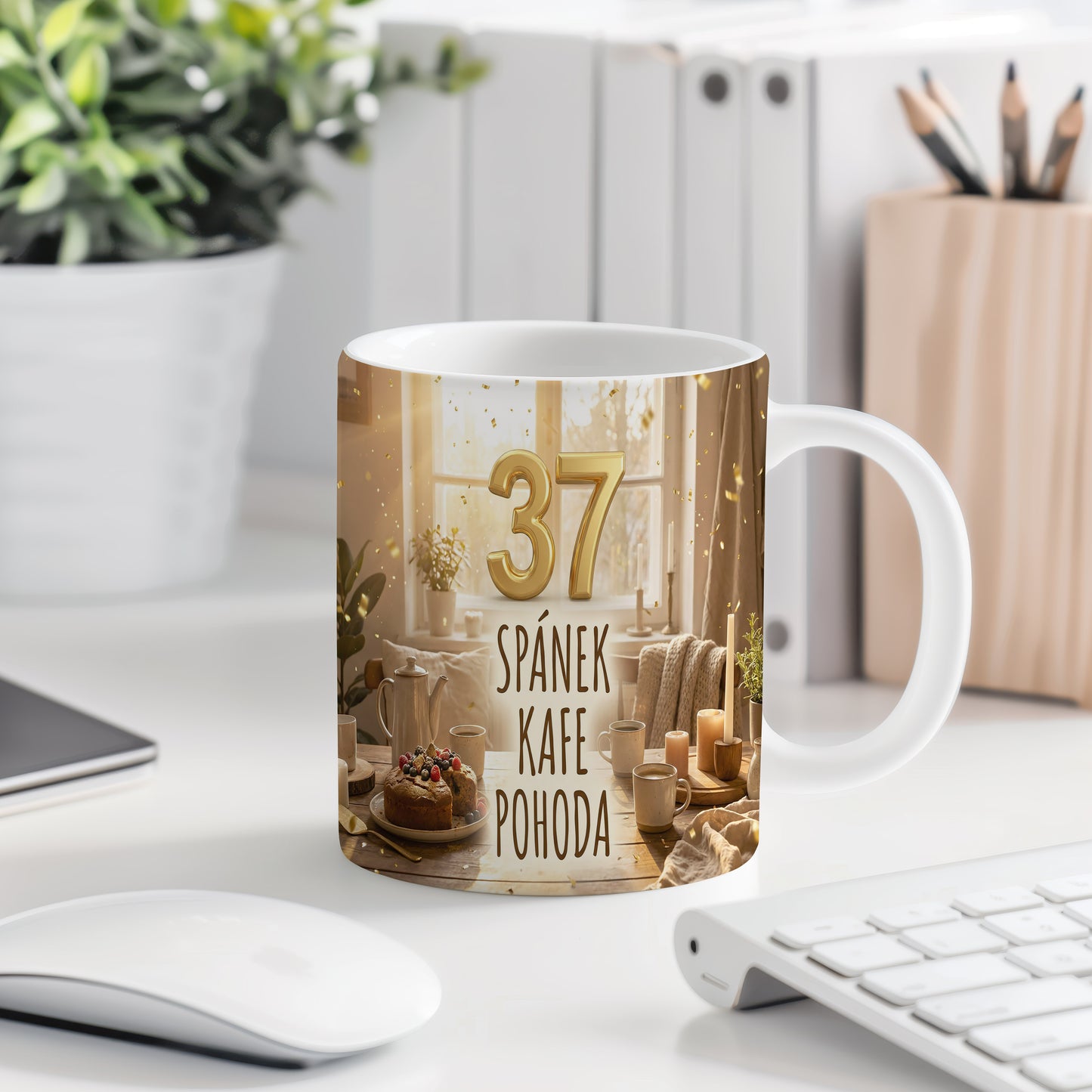 Narozeninový hrnek 37 let – SPÁNEK KAFE POHODA