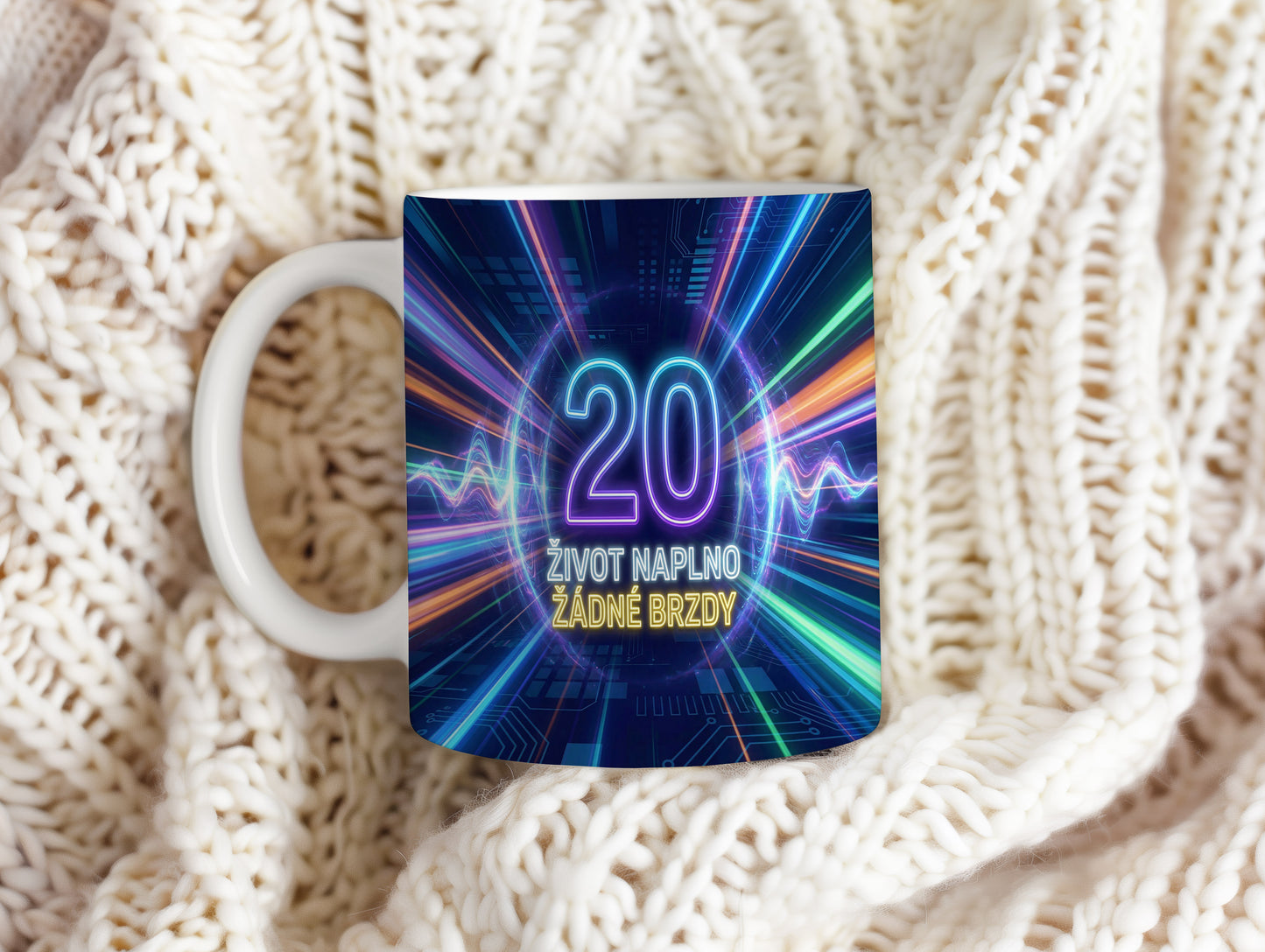 Narozeninový hrnek 20 let – ŽIVOT NAPLNO ŽÁDNÉ BRZDY