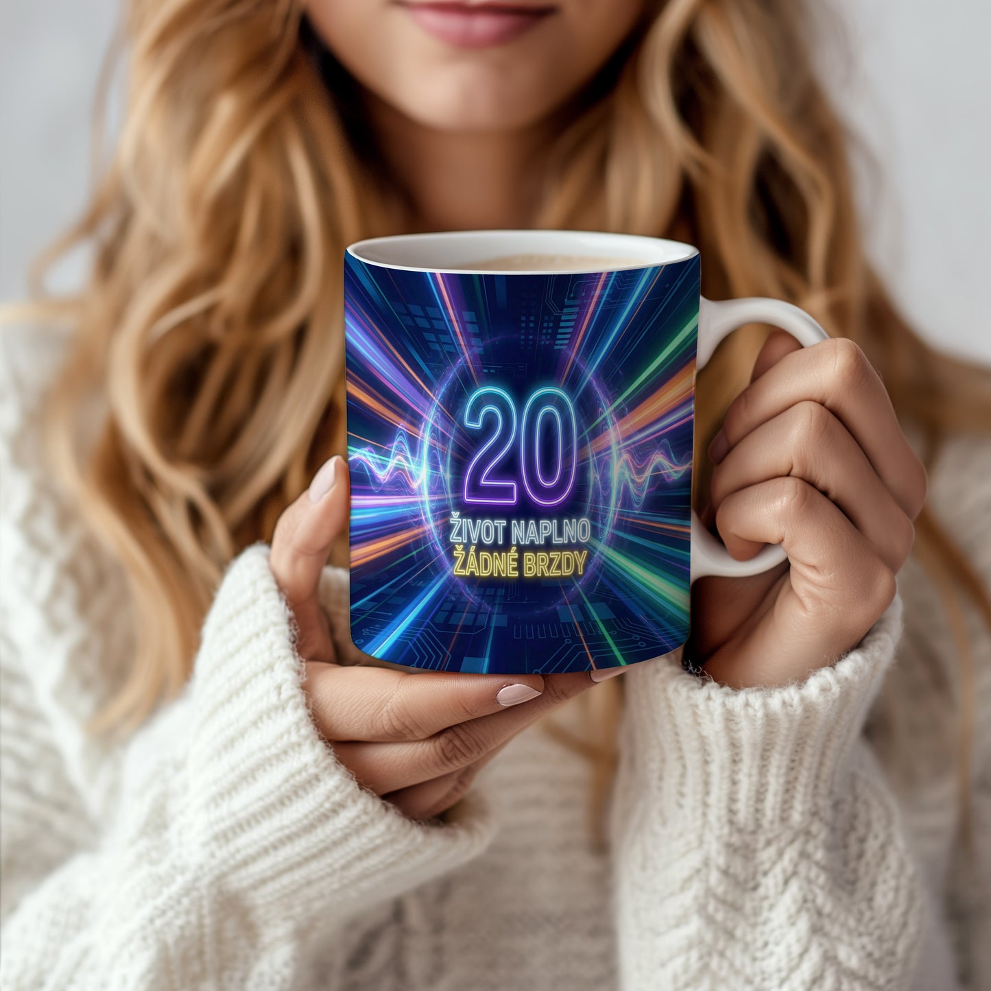 Narozeninový hrnek 20 let – ŽIVOT NAPLNO ŽÁDNÉ BRZDY