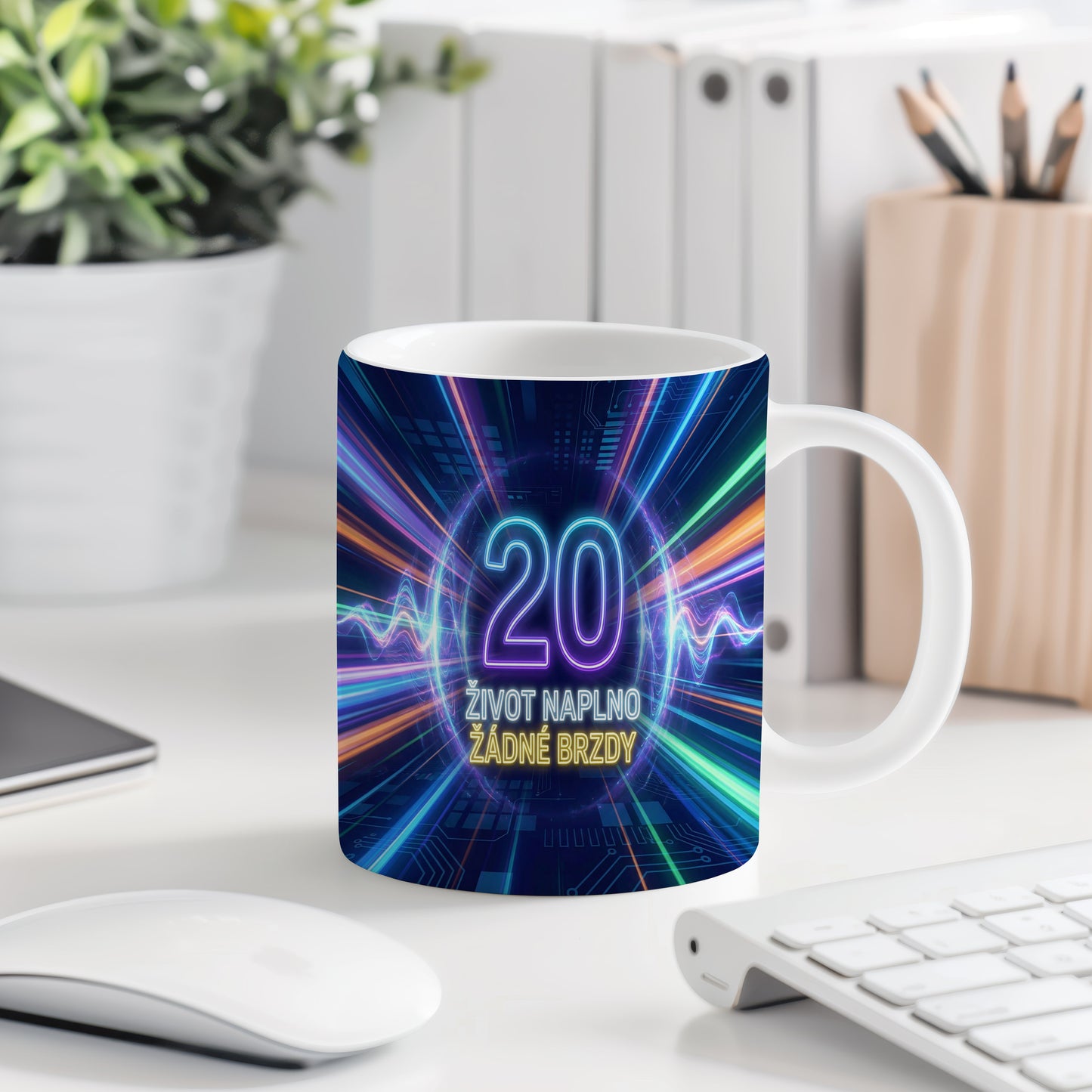 Narozeninový hrnek 20 let – ŽIVOT NAPLNO ŽÁDNÉ BRZDY