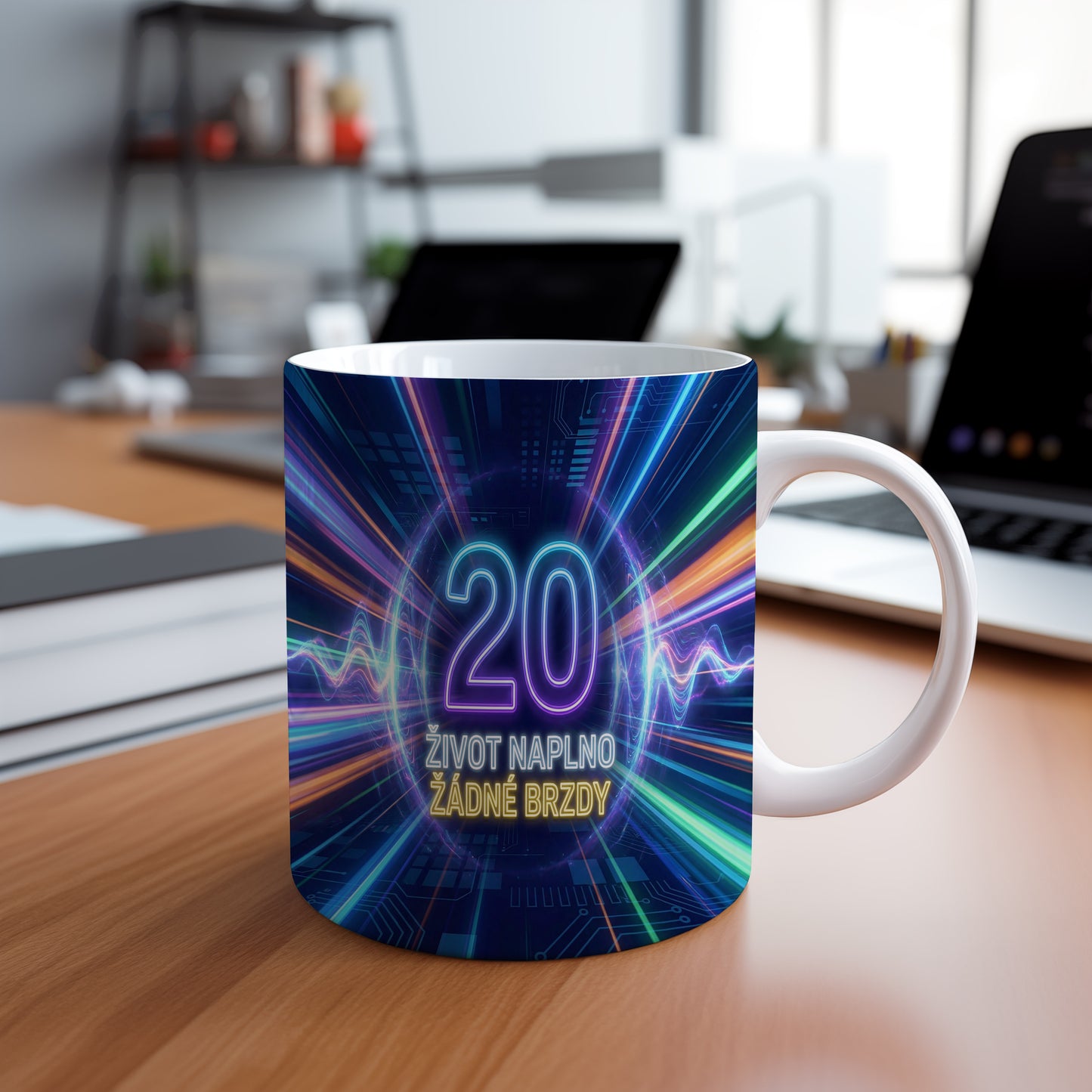 Narozeninový hrnek 20 let – ŽIVOT NAPLNO ŽÁDNÉ BRZDY