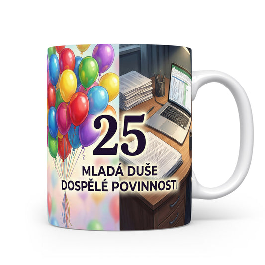 Narozeninový hrnek s číslem 25