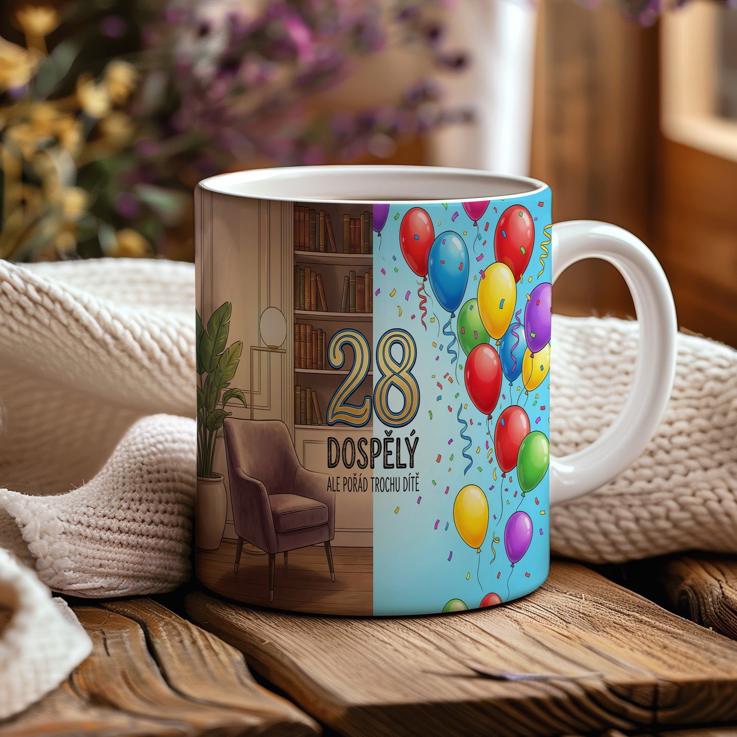 Narozeninový hrnek 28 let – DOSPĚLÝ ALE POŘÁD TROCHU DÍTĚ