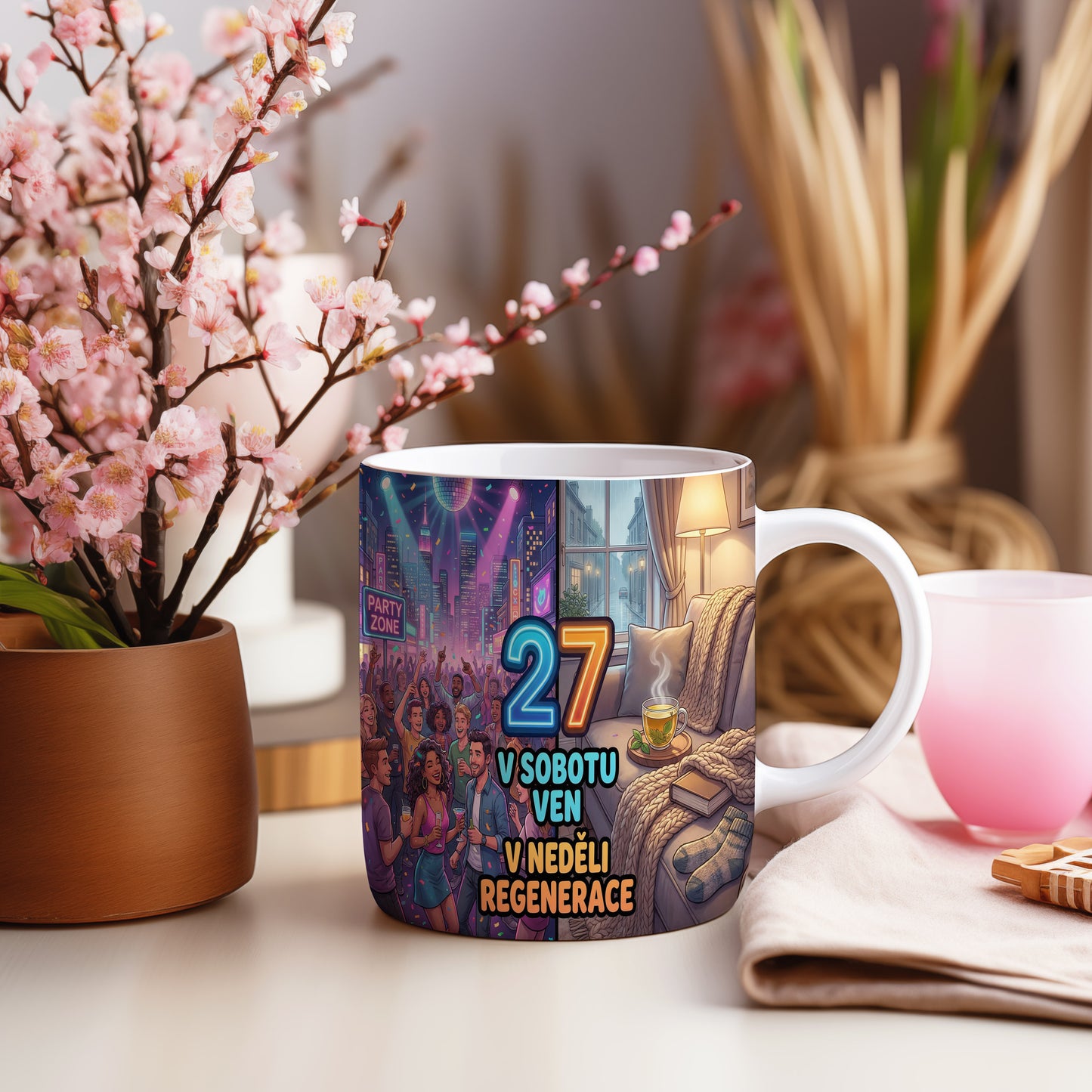 Narozeninový hrnek 27 let – V SOBOTU VEN V NEDĚLI REGENERACE