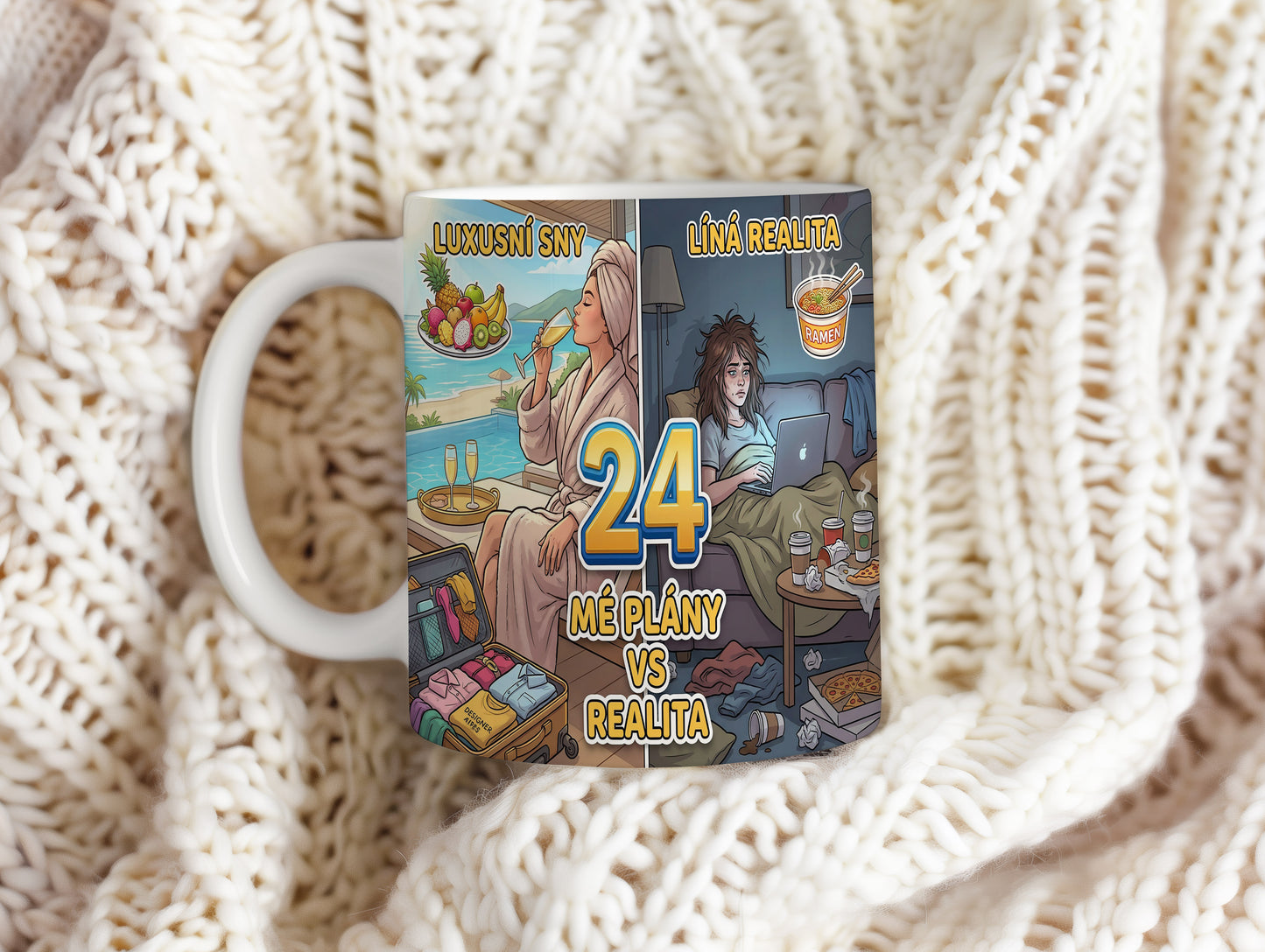 Narozeninový hrnek 24 let – MÉ PLÁNY VS REALITA