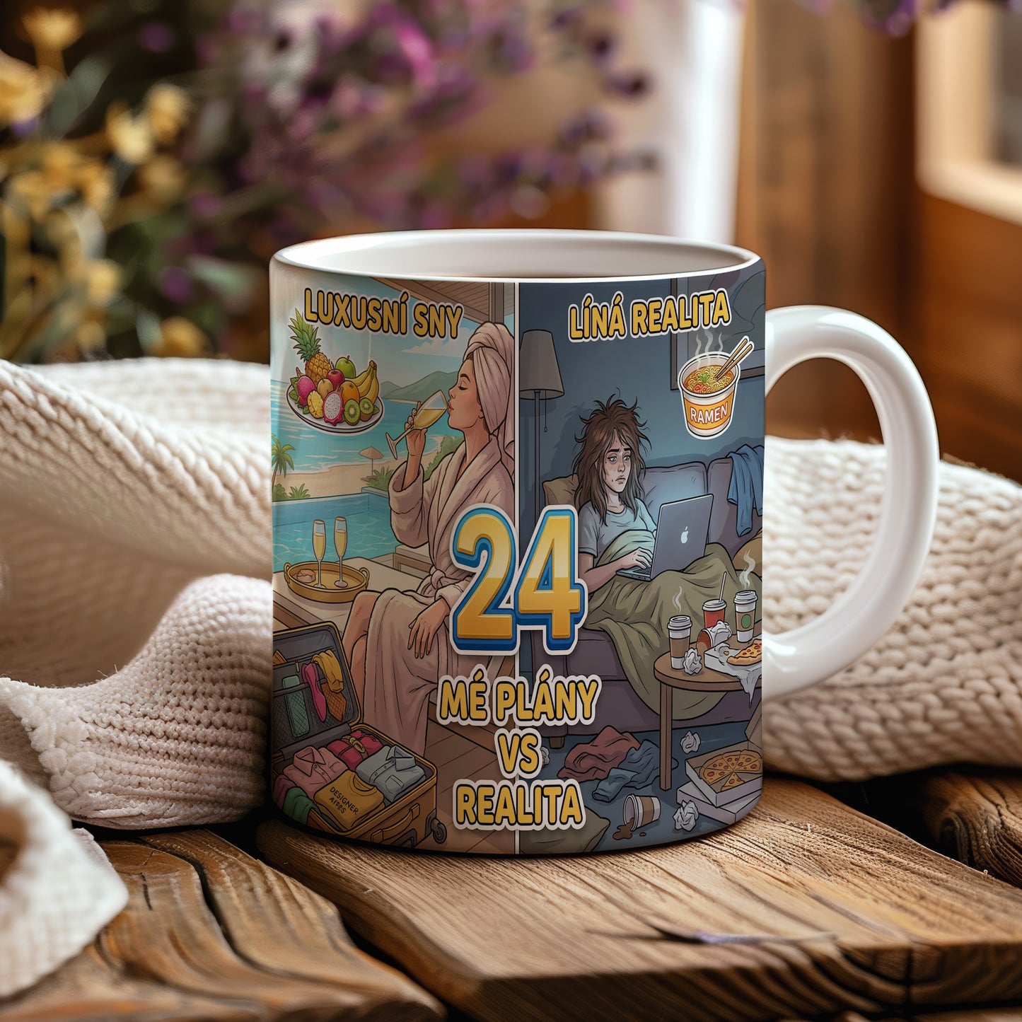 Narozeninový hrnek 24 let – MÉ PLÁNY VS REALITA