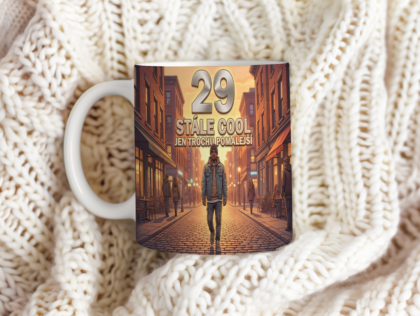 Narozeninový hrnek 29 let – STÁLE COOL JEN TROCHU POMALEJŠÍ