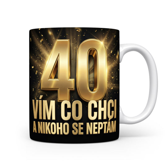 Narozeninový hrnek s číslem 40