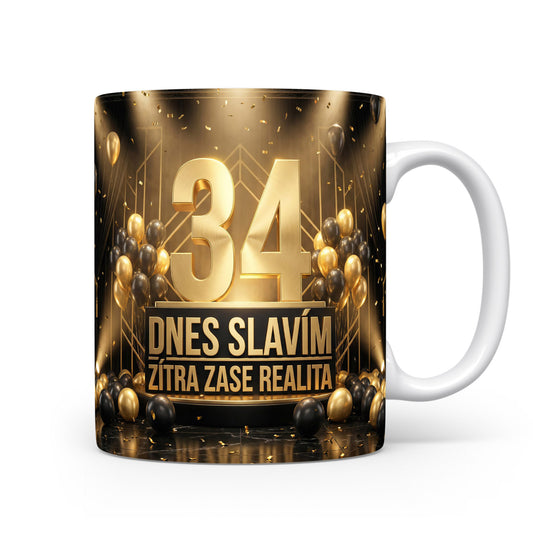 Narozeninový hrnek s číslem 34