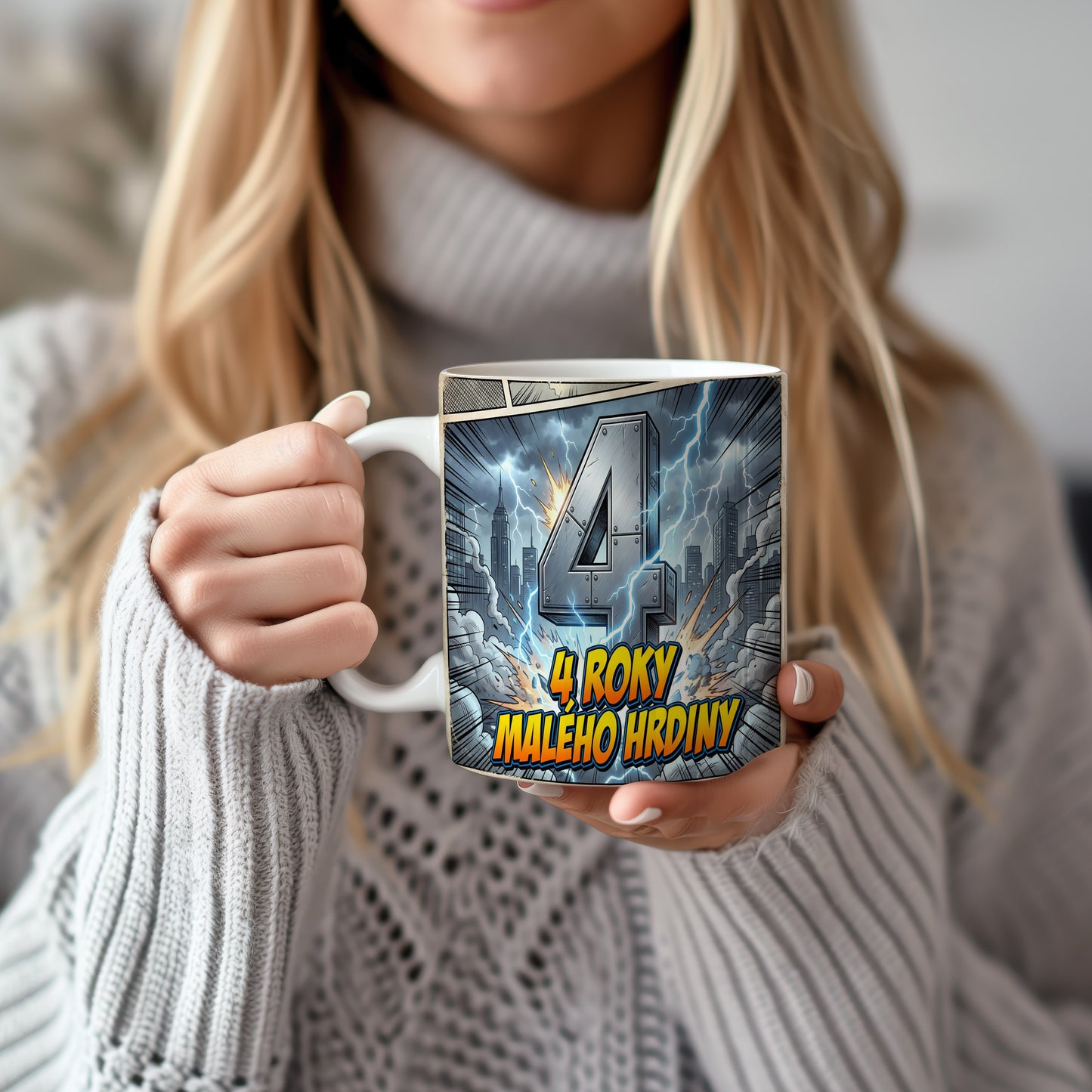 Narozeninový hrnek 4 roky – 4 ROKY MALÉHO HRDINY