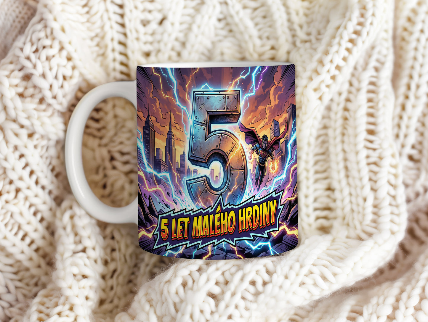 Narozeninový hrnek 5 let – 5 LET MALÉHO HRDINY