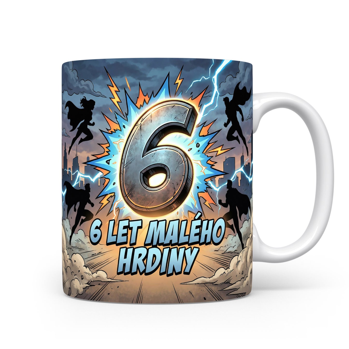 Hrnček s nápisem 6 let malého hrdiny