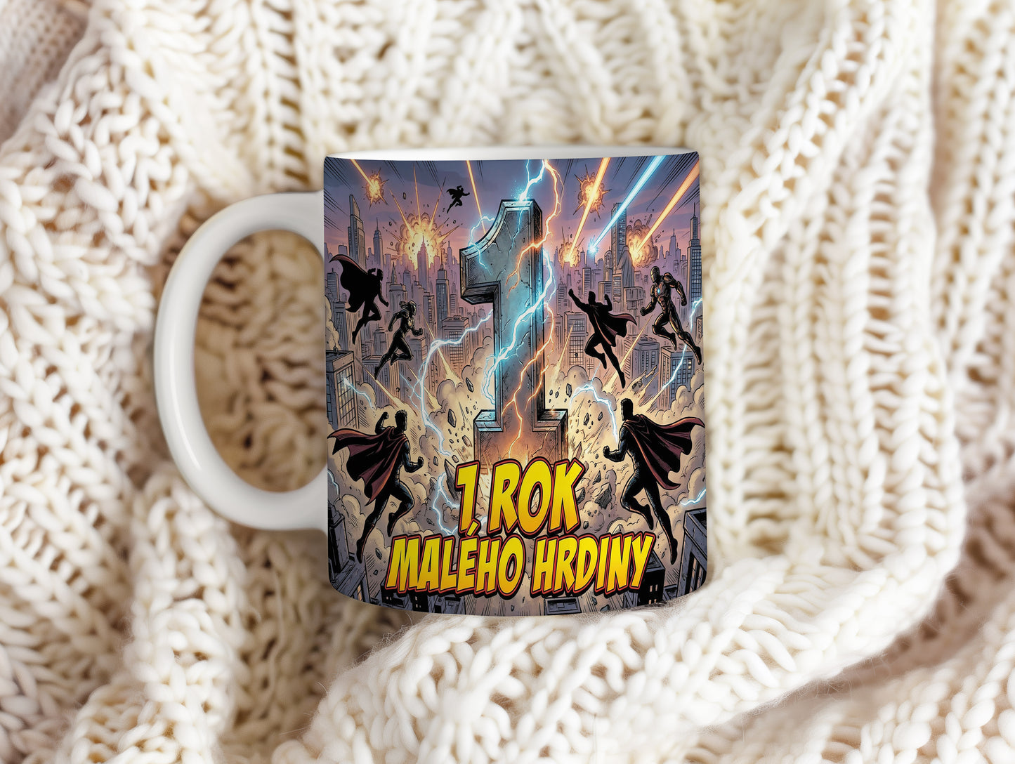 Narozeninový hrnek 1 rok – 1. ROK MALÉHO HRDINY