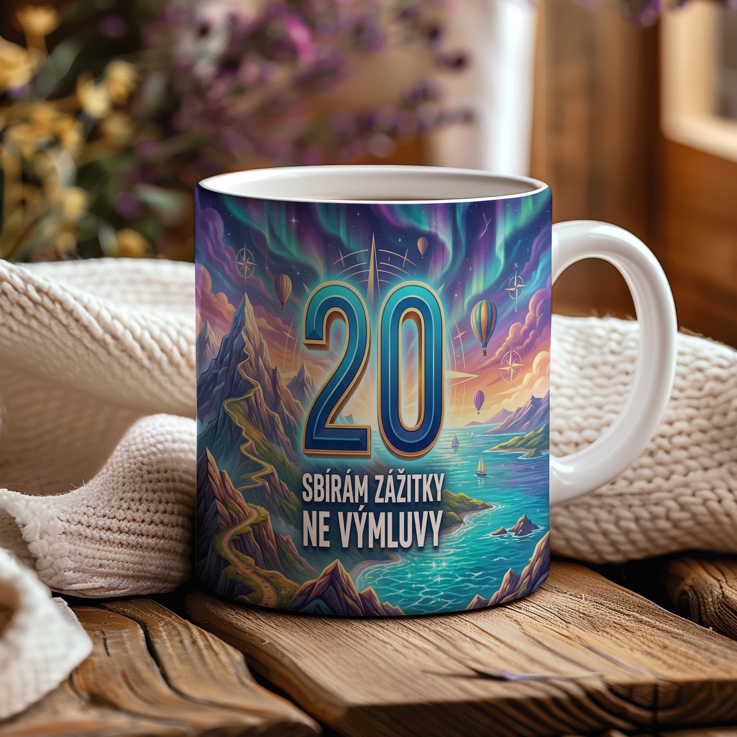 Narozeninový hrnek 20 let – SBÍRÁM ZÁŽITKY NE VÝMLUVY
