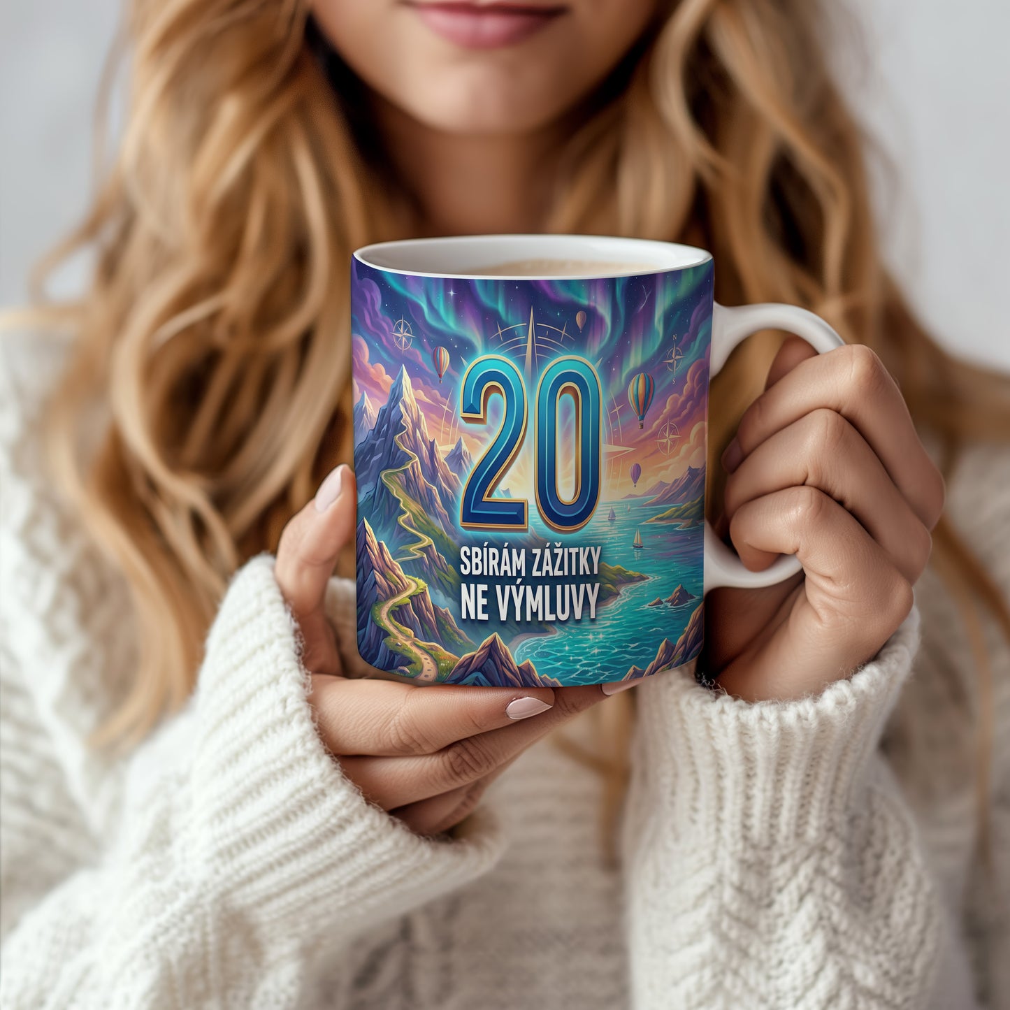 Narozeninový hrnek 20 let – SBÍRÁM ZÁŽITKY NE VÝMLUVY