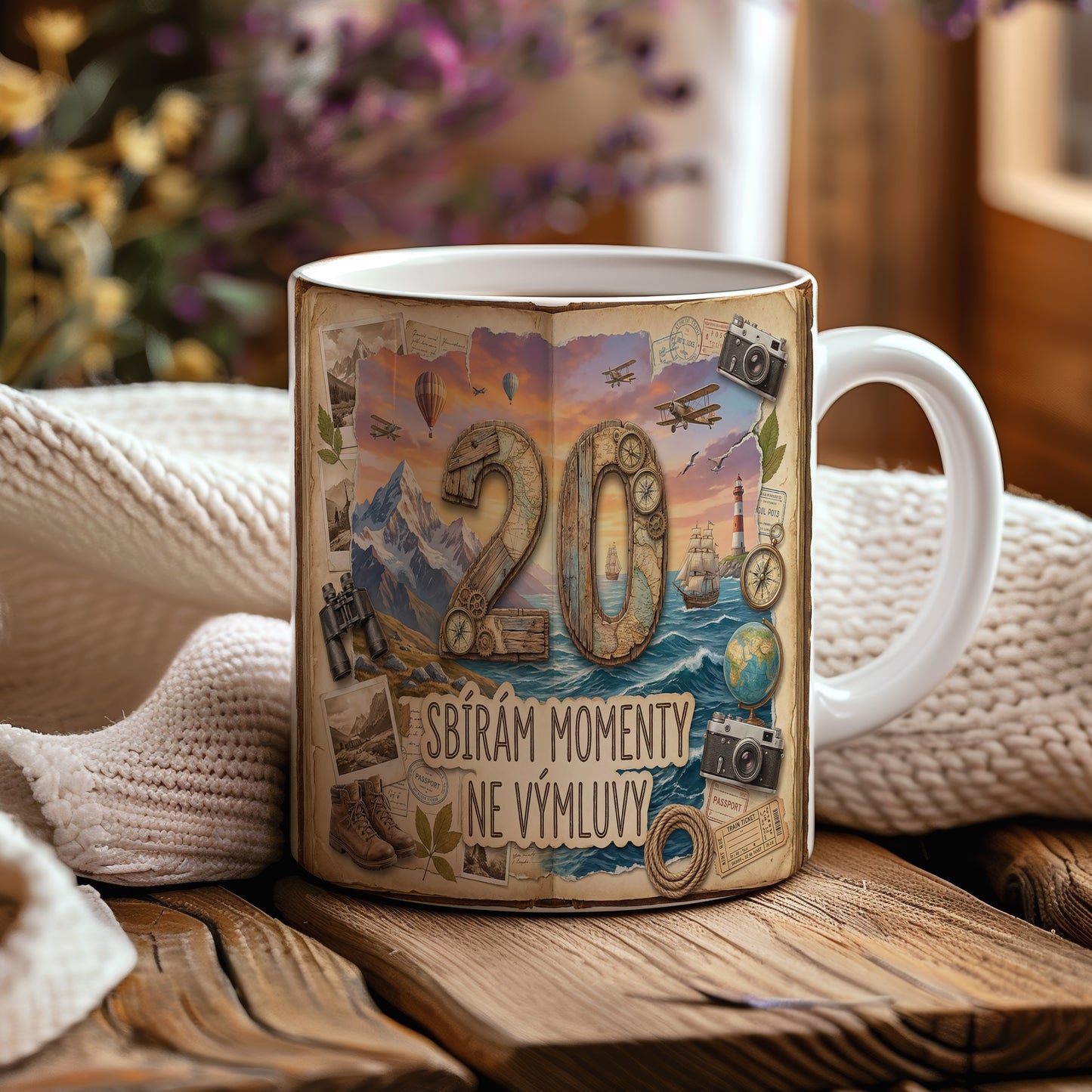 Narozeninový hrnek 20 let – SBÍRÁM MOMENTY NE VÝMLUVY