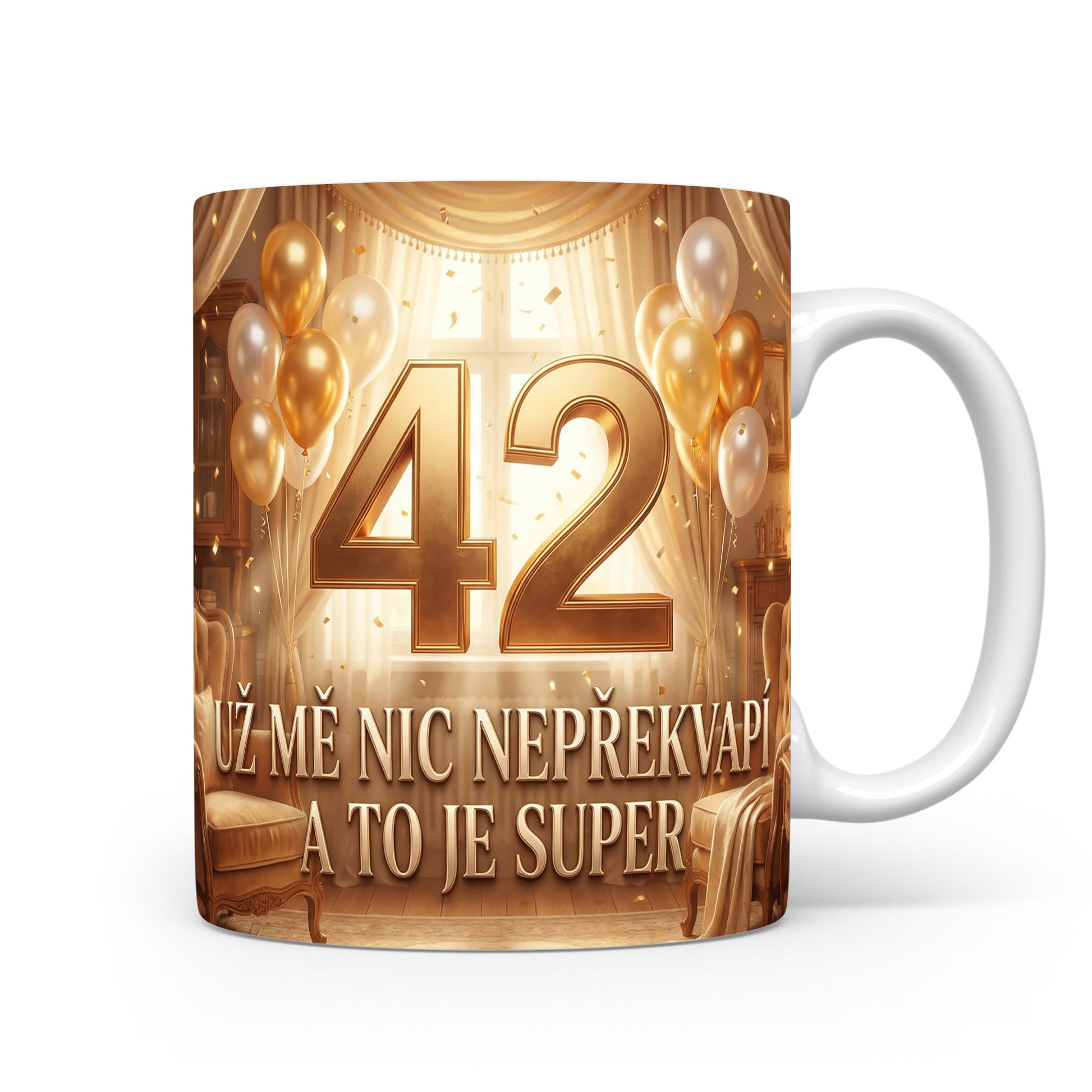 Narozeninový hrnek s číslem 42