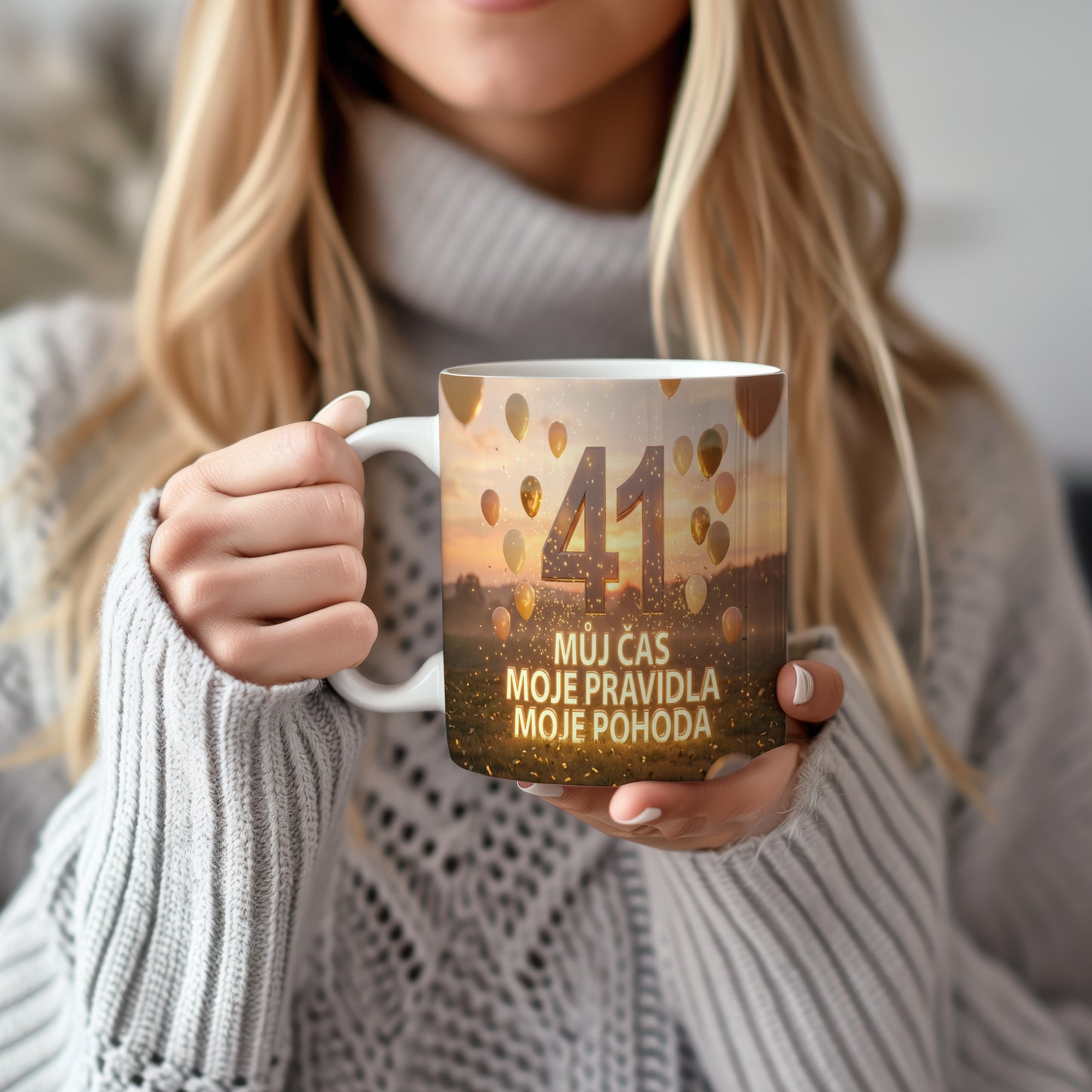 Narozeninový hrnek 41 let – MŮJ ČAS MOJE PRAVIDLA MOJE POHODA