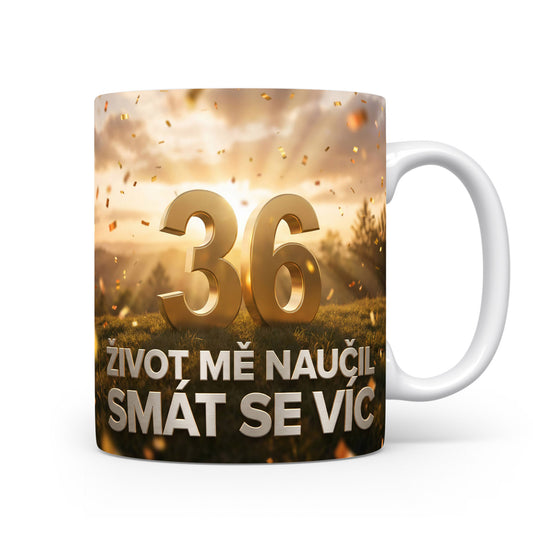 Narozeninový hrnek s věkem 36
