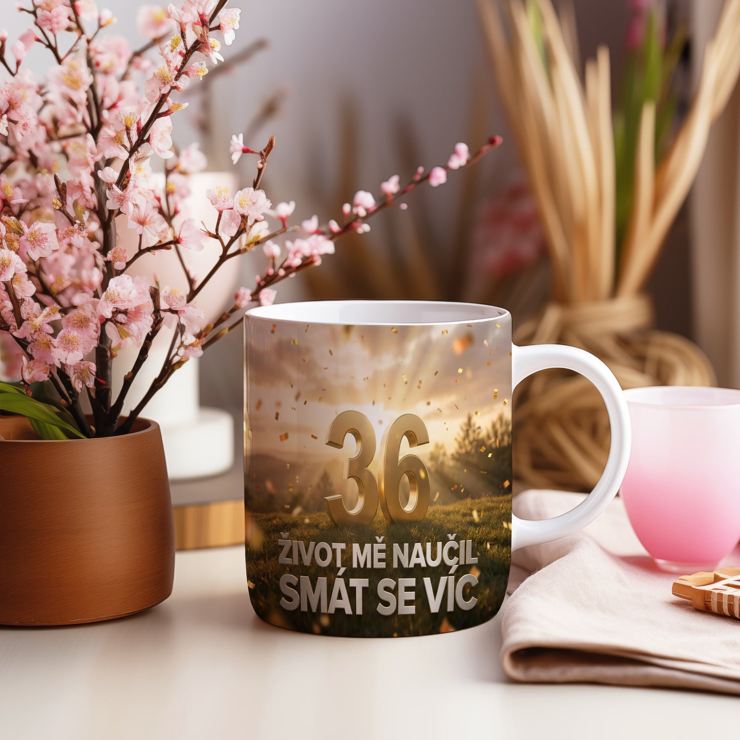 Narozeninový hrnek 36 let – ŽIVOT MĚ NAUČIL SMÁT SE VÍC