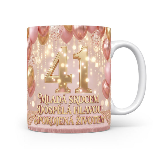 Hrnček s číslem 41 a sloganem