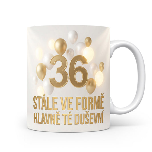 Narozeninový hrnek s věkem 36