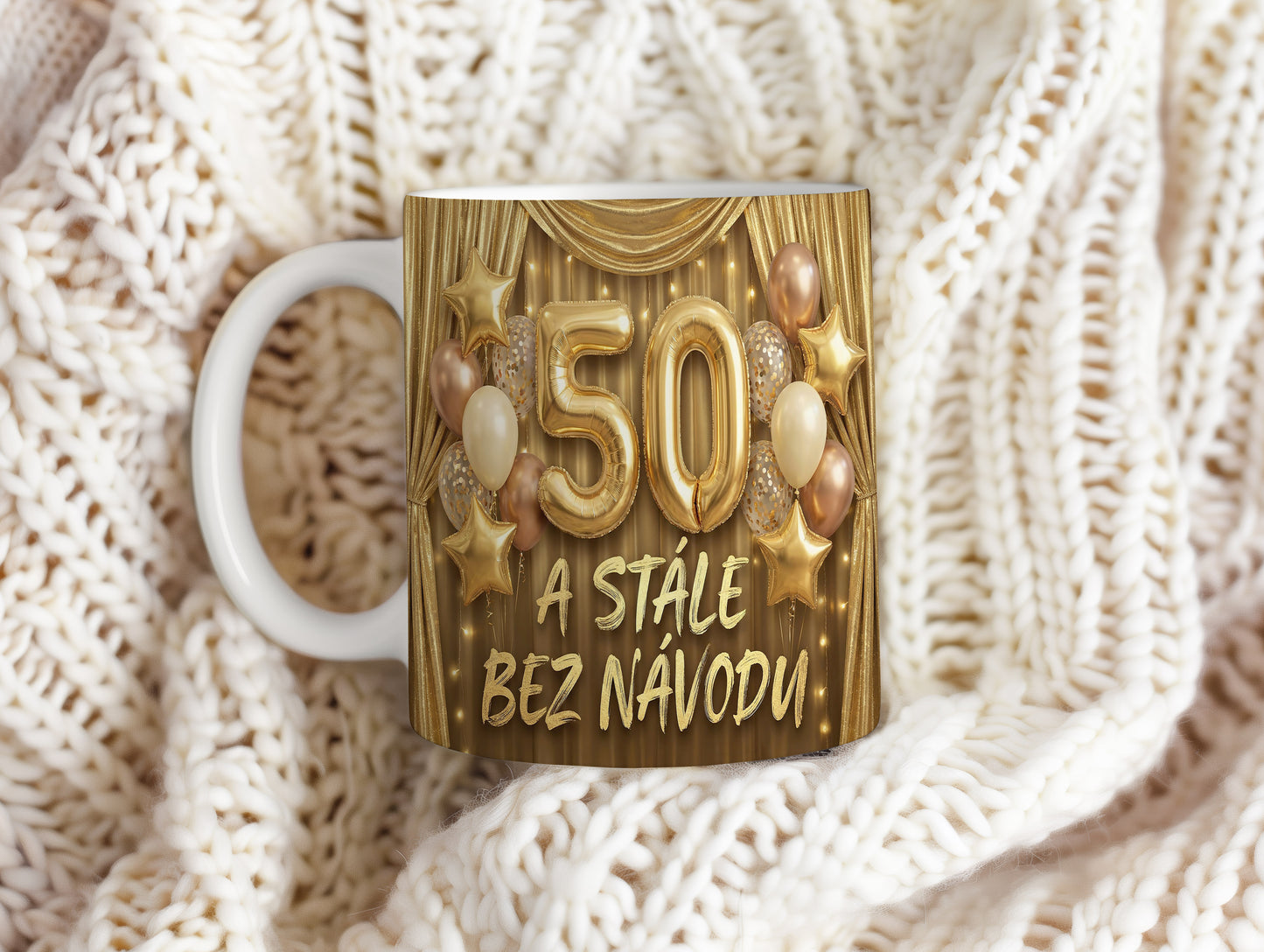 Narozeninový hrnek 50 let – A STÁLE BEZ NÁVODU