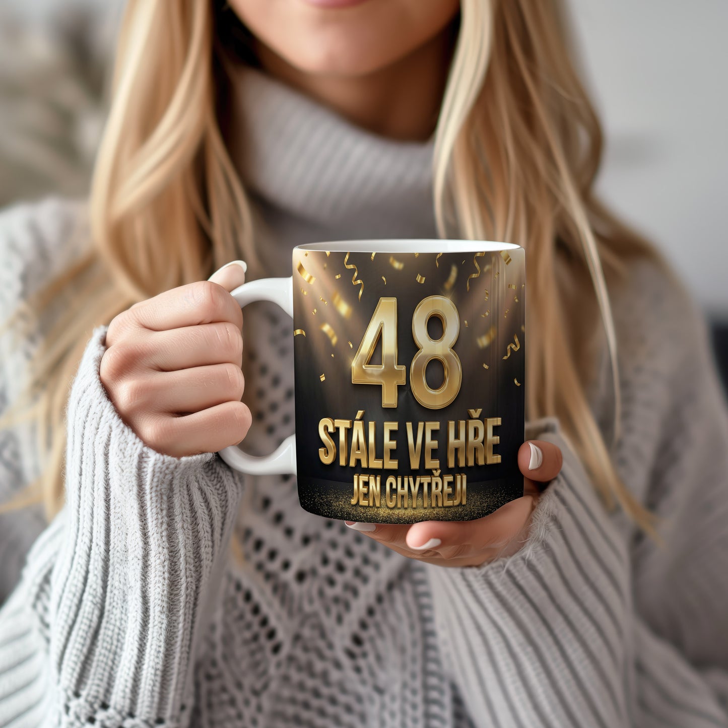 Narozeninový hrnek 48 let – STÁLE VE HŘE JEN CHYTŘEJI