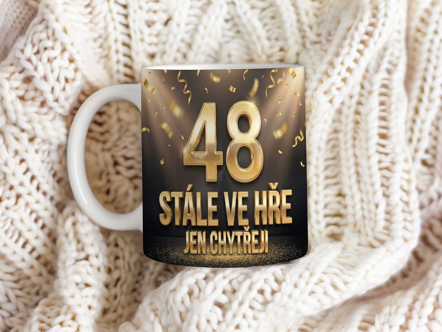 Narozeninový hrnek 48 let – STÁLE VE HŘE JEN CHYTŘEJI