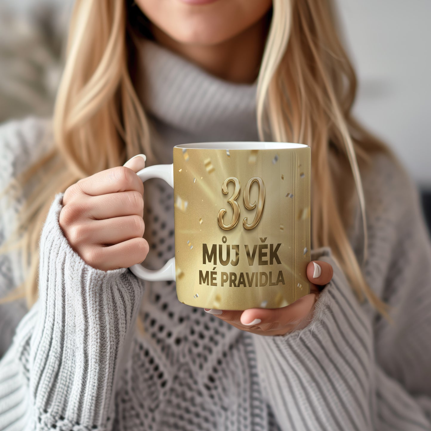 Narozeninový hrnek 39 let – MŮJ VĚK MÉ PRAVIDLA