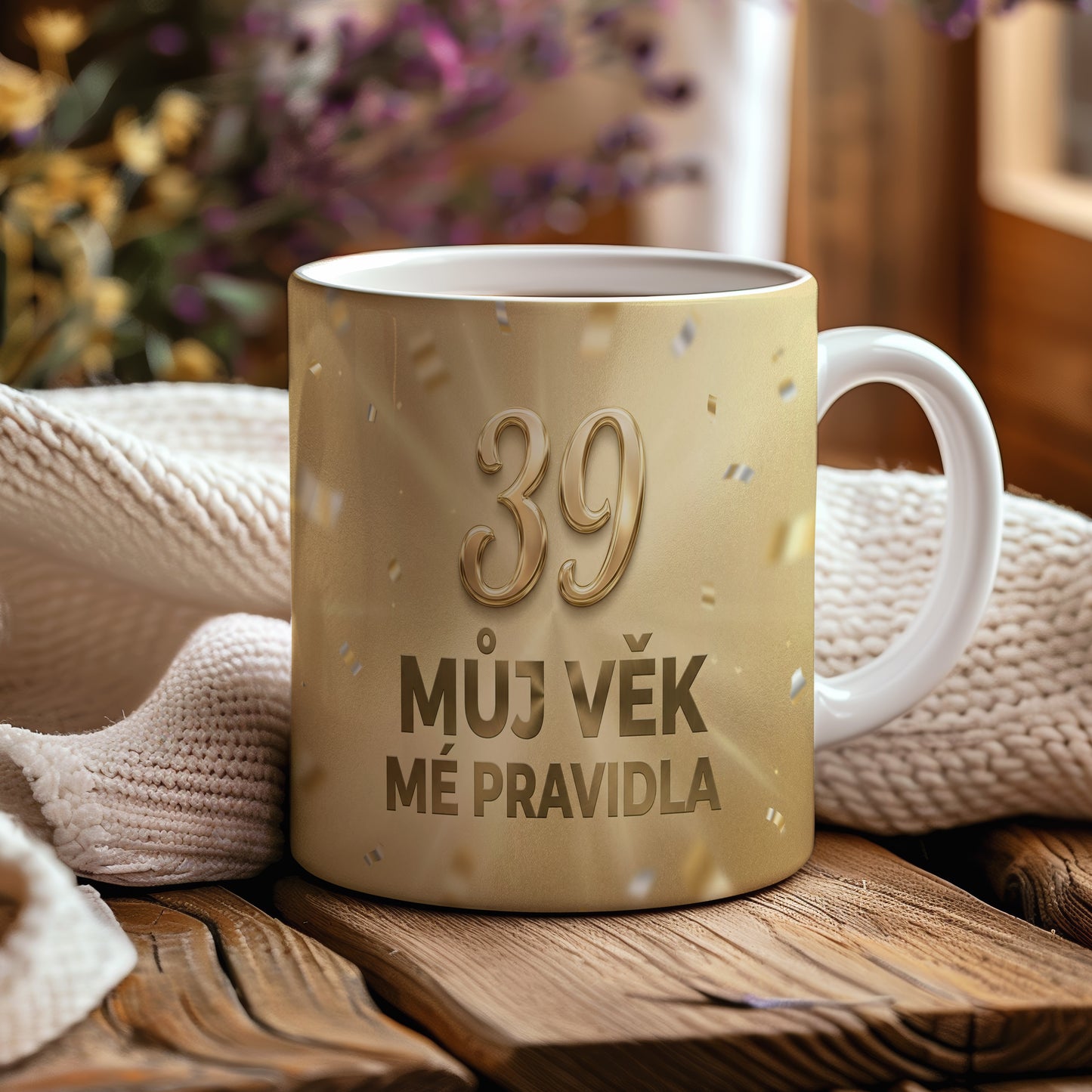 Narozeninový hrnek 39 let – MŮJ VĚK MÉ PRAVIDLA