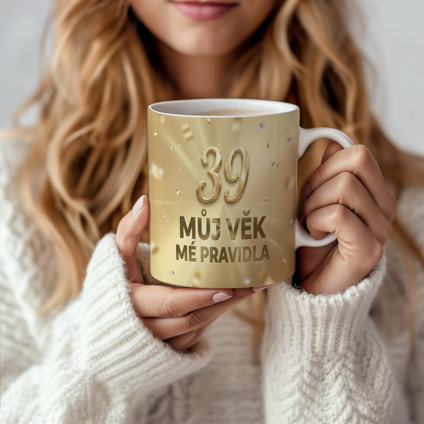 Narozeninový hrnek 39 let – MŮJ VĚK MÉ PRAVIDLA