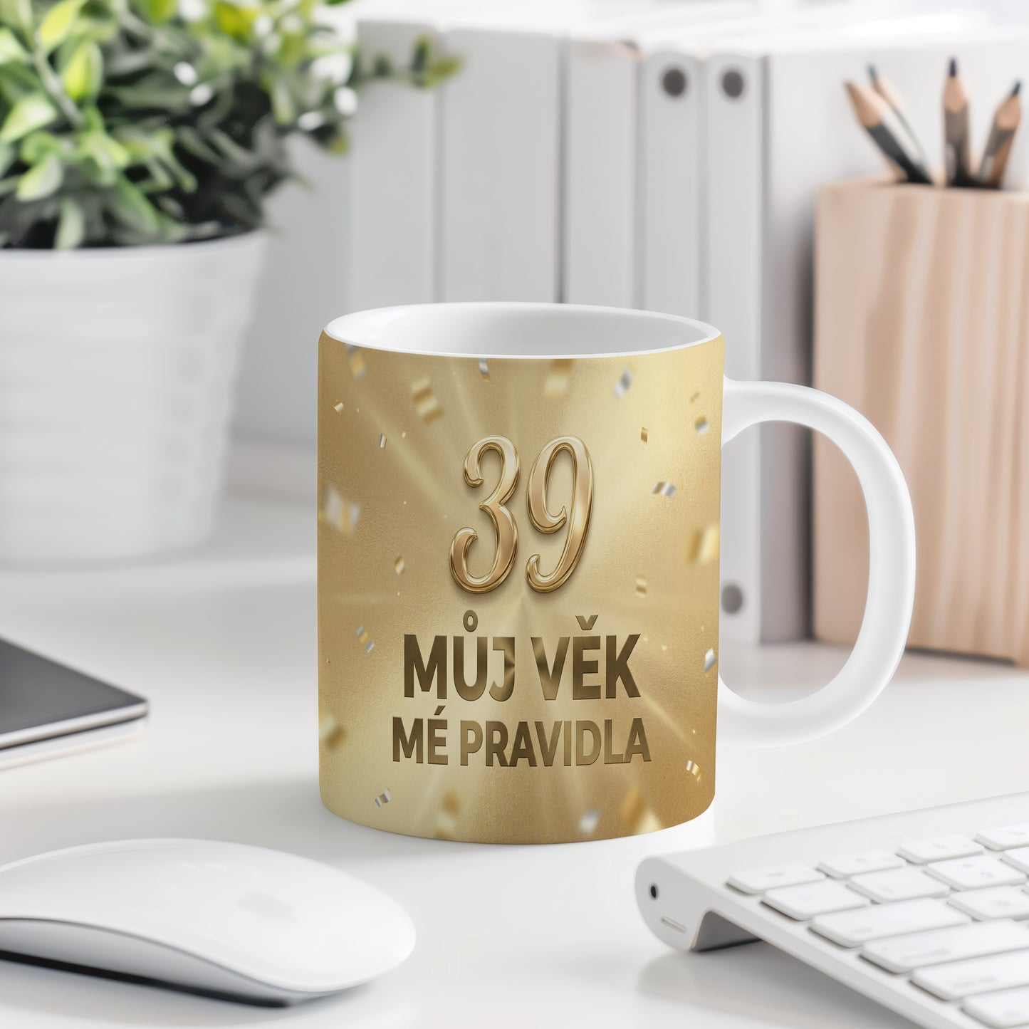 Narozeninový hrnek 39 let – MŮJ VĚK MÉ PRAVIDLA