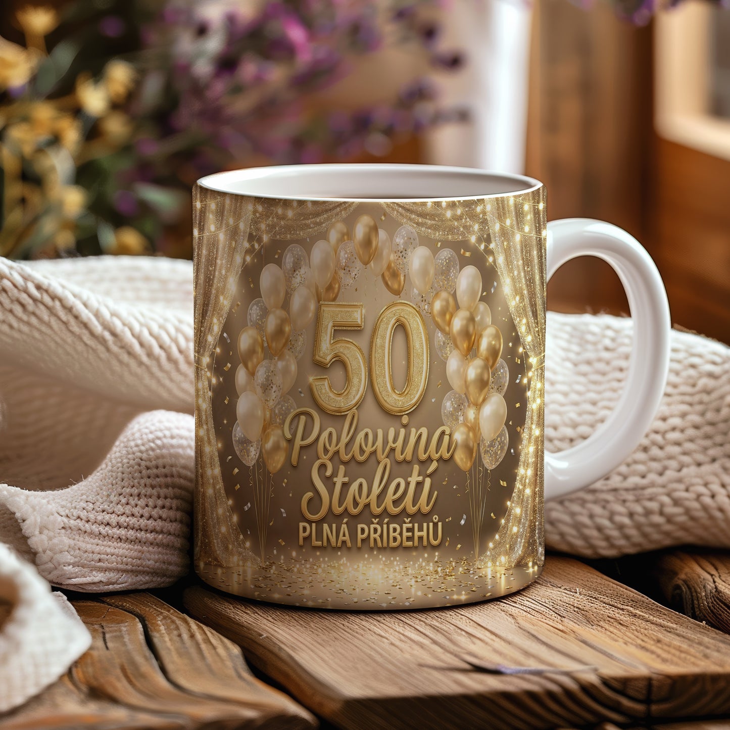 Narozeninový hrnek 50 let – Polovina Století PLNÁ PŘÍBĚHŮ