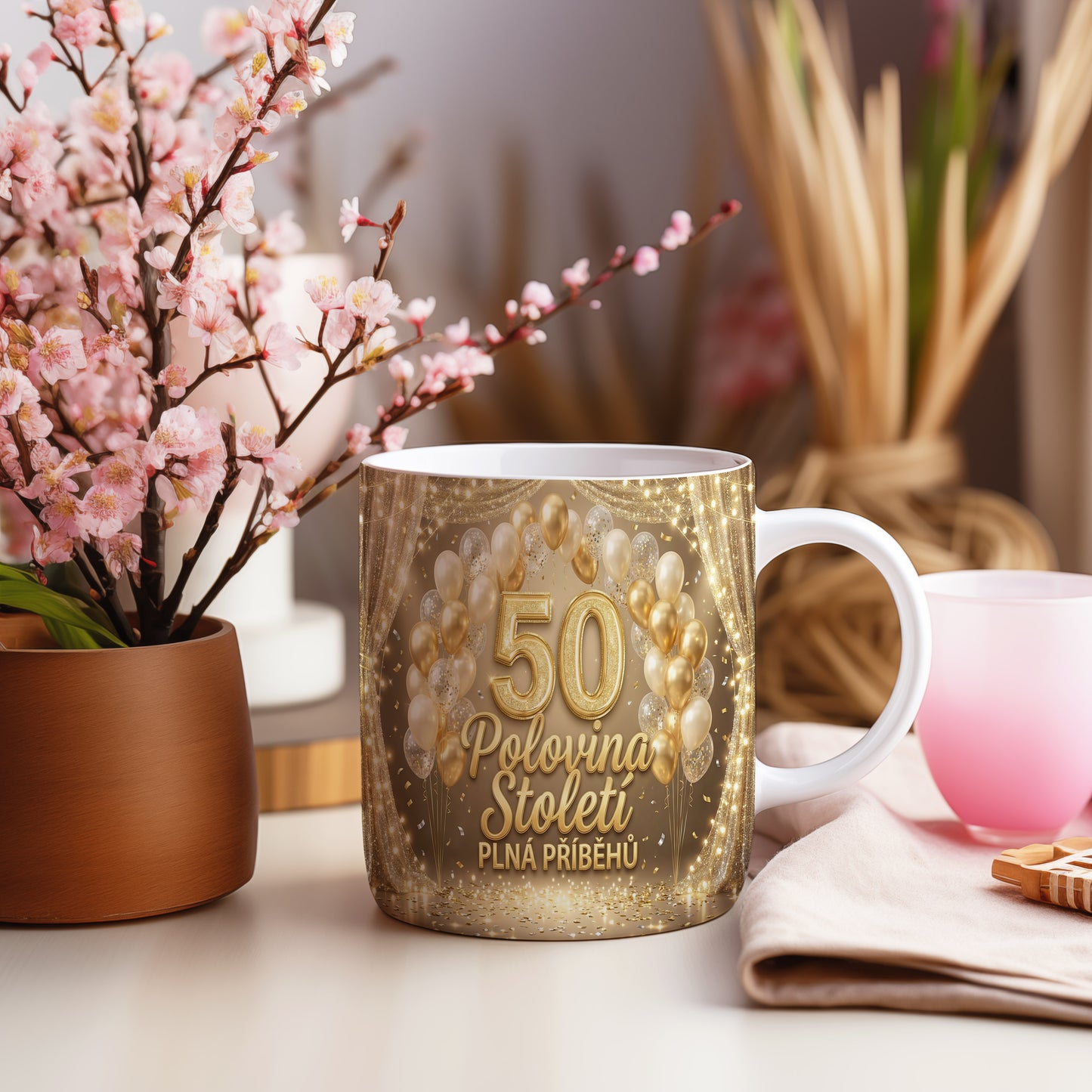 Narozeninový hrnek 50 let – Polovina Století PLNÁ PŘÍBĚHŮ