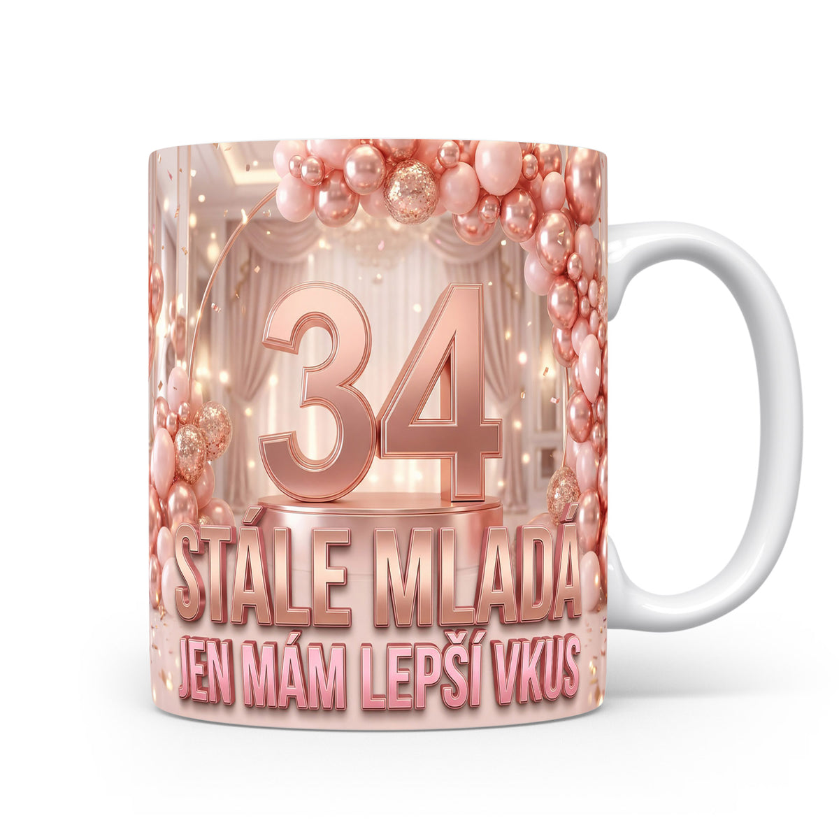 Narozeninový hrnek s věkem 34