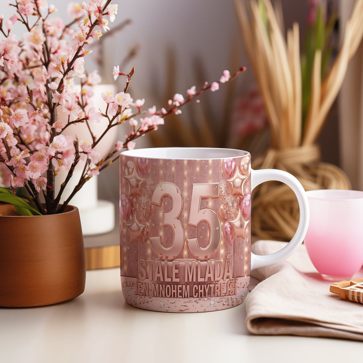 Narozeninový hrnek 35 let – STÁLE MLADÁ, JEN MNOHEM CHYTŘEJŠÍ