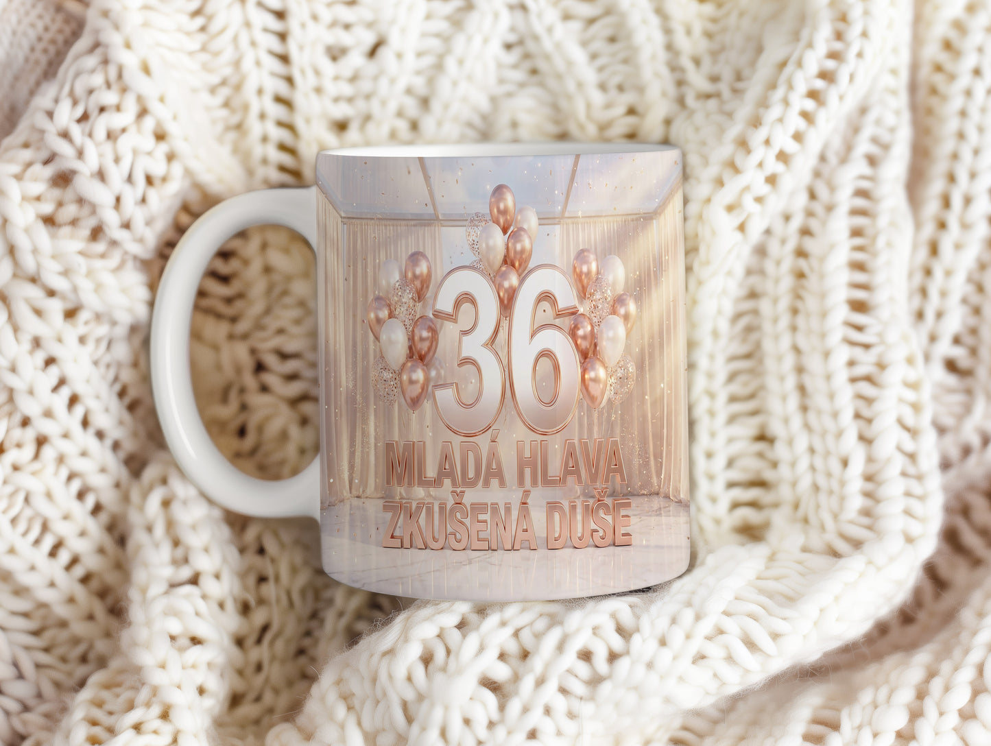 Narozeninový hrnek 36 let – MLADÁ HLAVA ZKUŠENÁ DUŠE