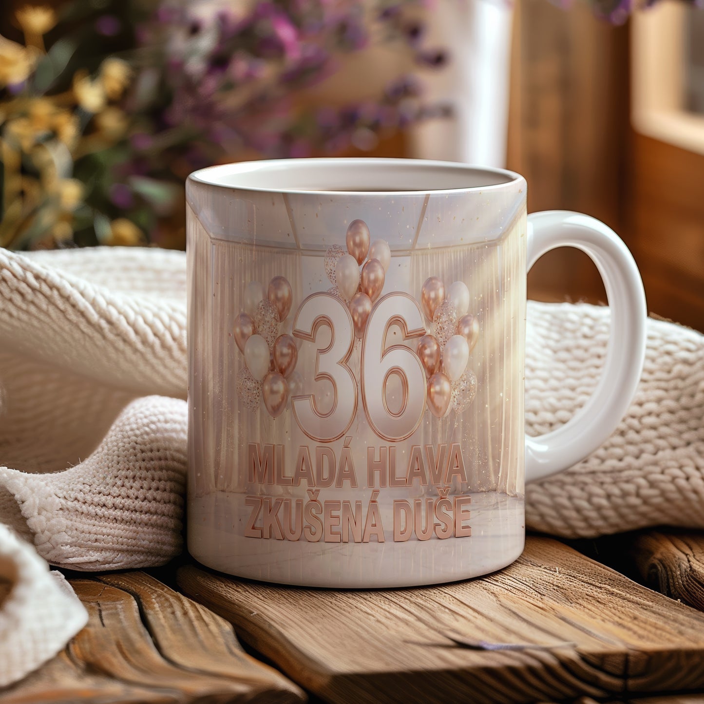 Narozeninový hrnek 36 let – MLADÁ HLAVA ZKUŠENÁ DUŠE