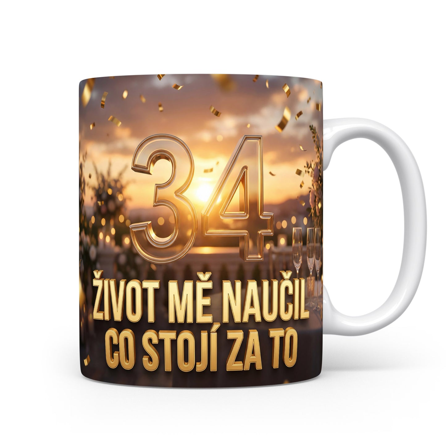 Narozeninový hrnek s věkem 34