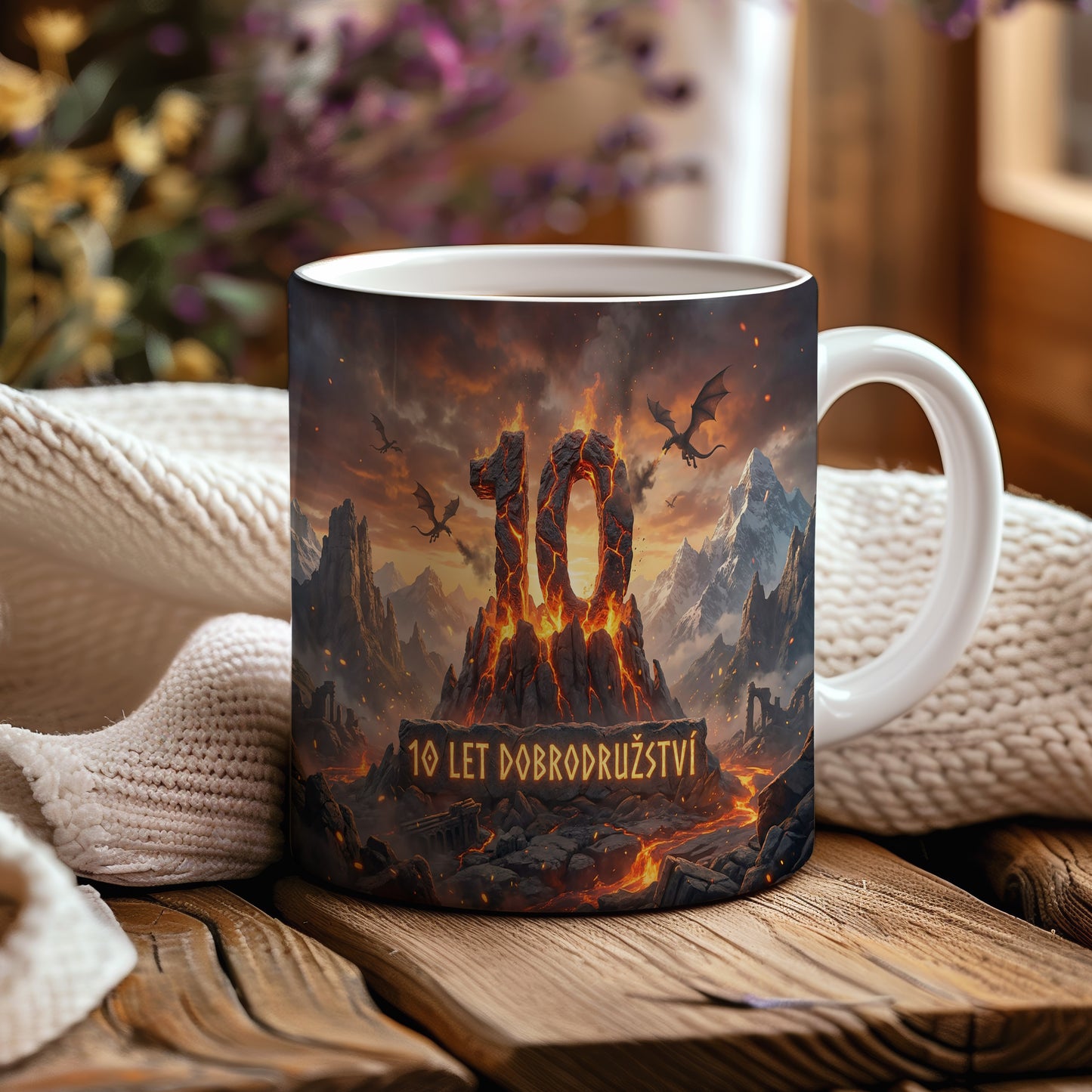 Narozeninový hrnek 10 let – 10 LET DOBRODRUŽSTVÍ