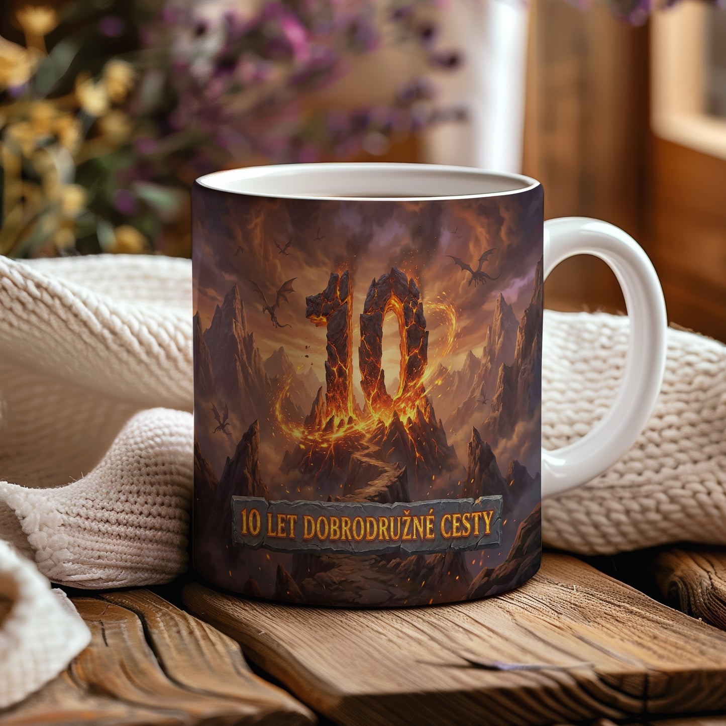 Narozeninový hrnek 10 let – 10 LET DOBRODRUŽNÉ CESTY