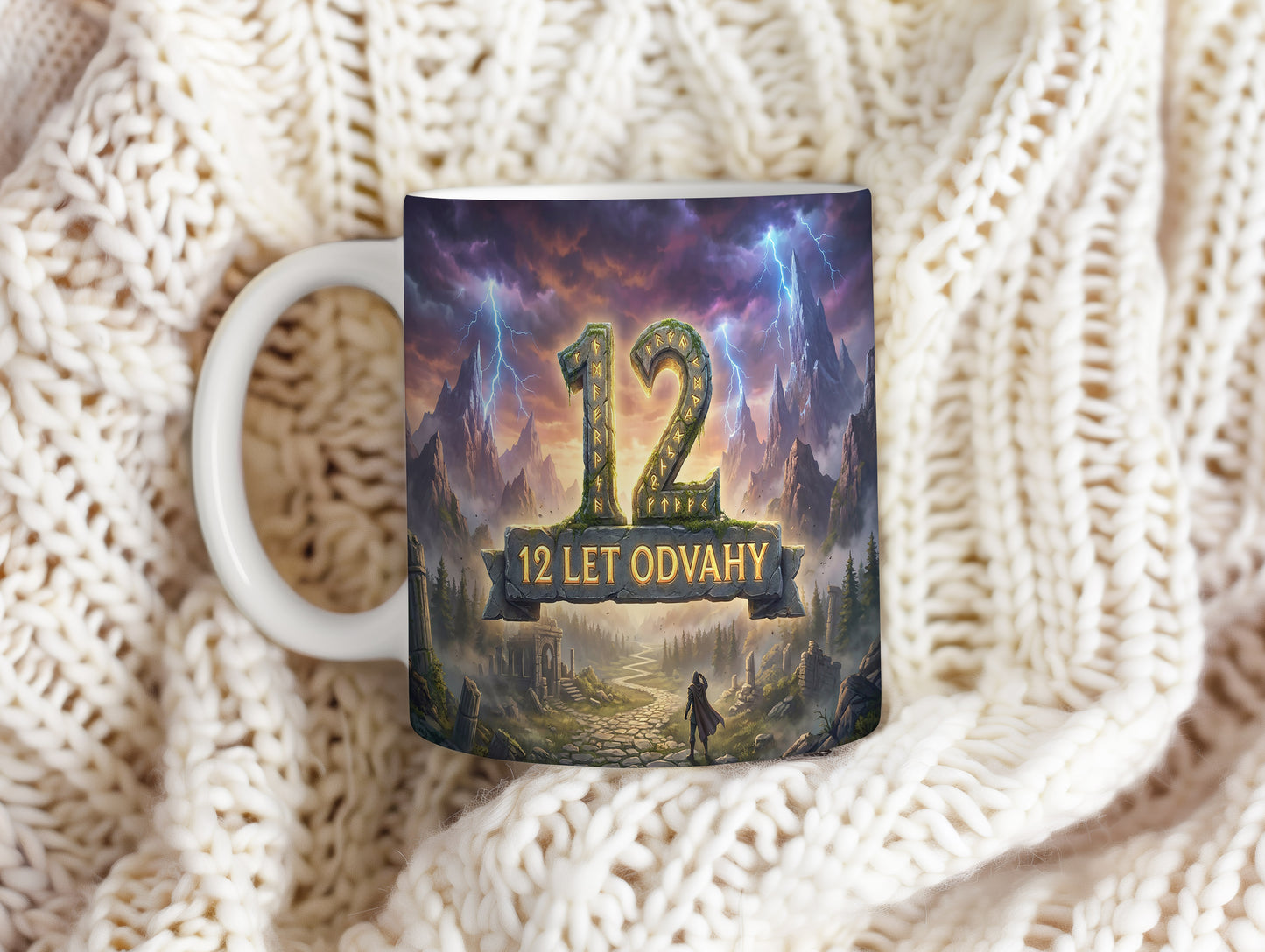 Narozeninový hrnek 12 let – 12 LET ODVAHY