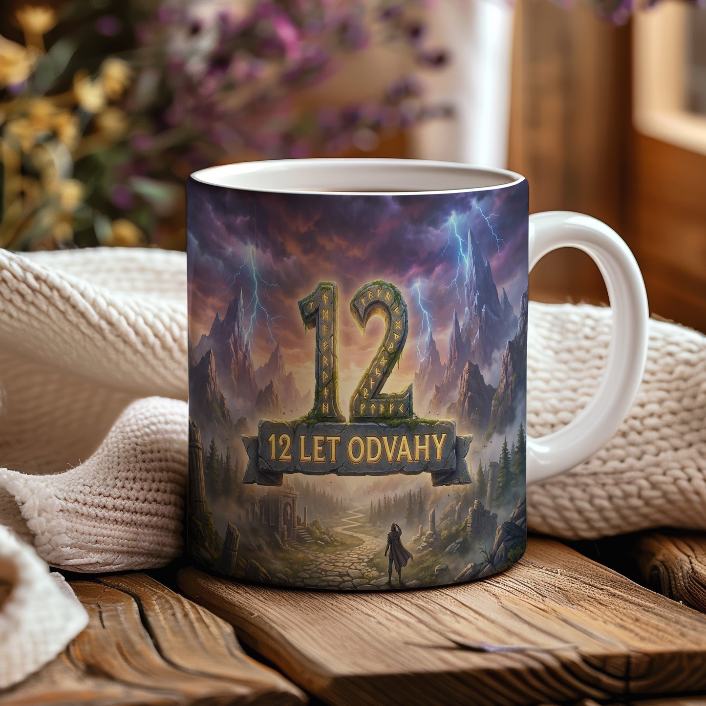Narozeninový hrnek 12 let – 12 LET ODVAHY
