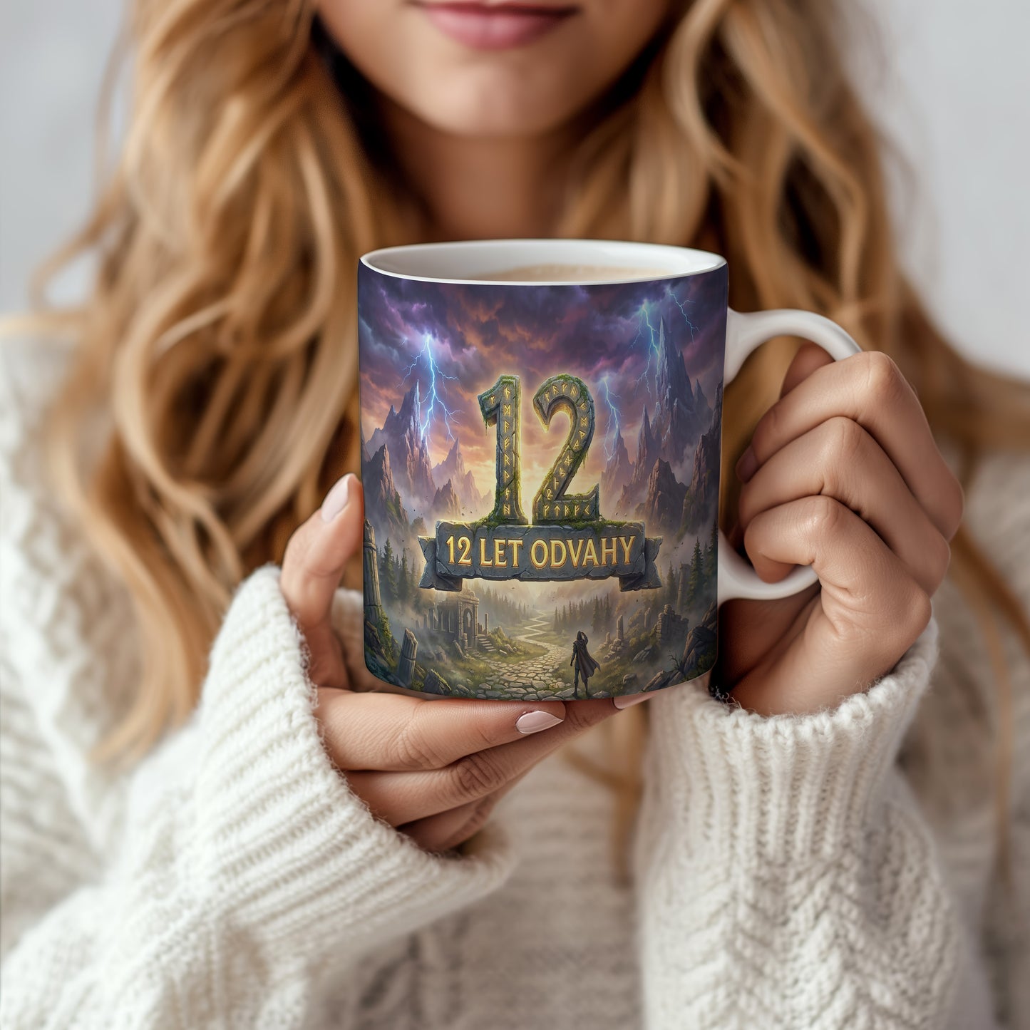 Narozeninový hrnek 12 let – 12 LET ODVAHY