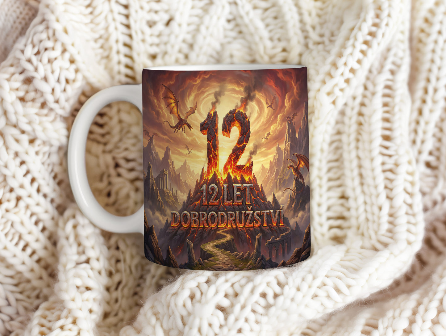 Narozeninový hrnek 12 let – 12 LET DOBRODRUŽSTVÍ