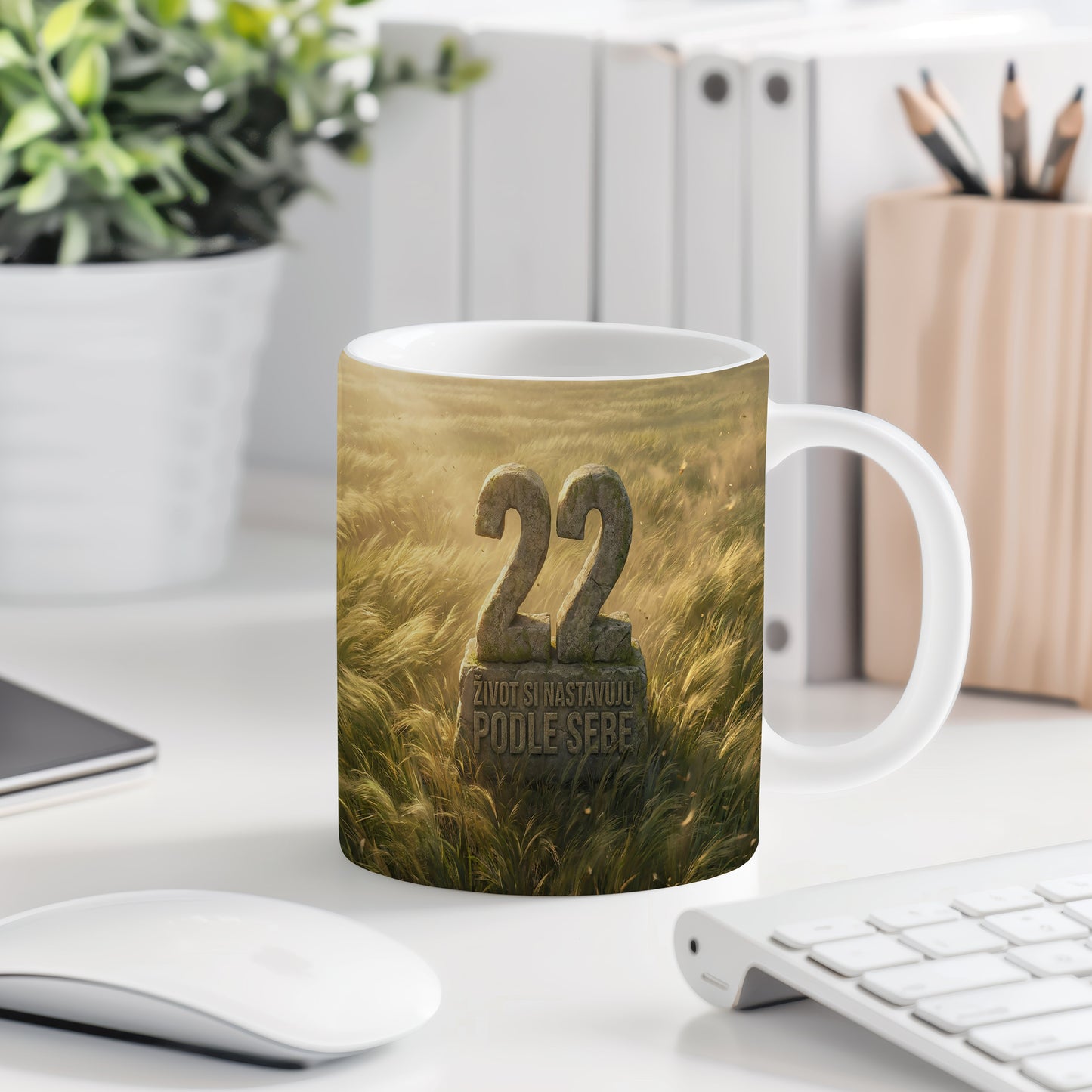 Narozeninový hrnek 22 let – ŽIVOT SI NASTAVUJU PODLE SEBE