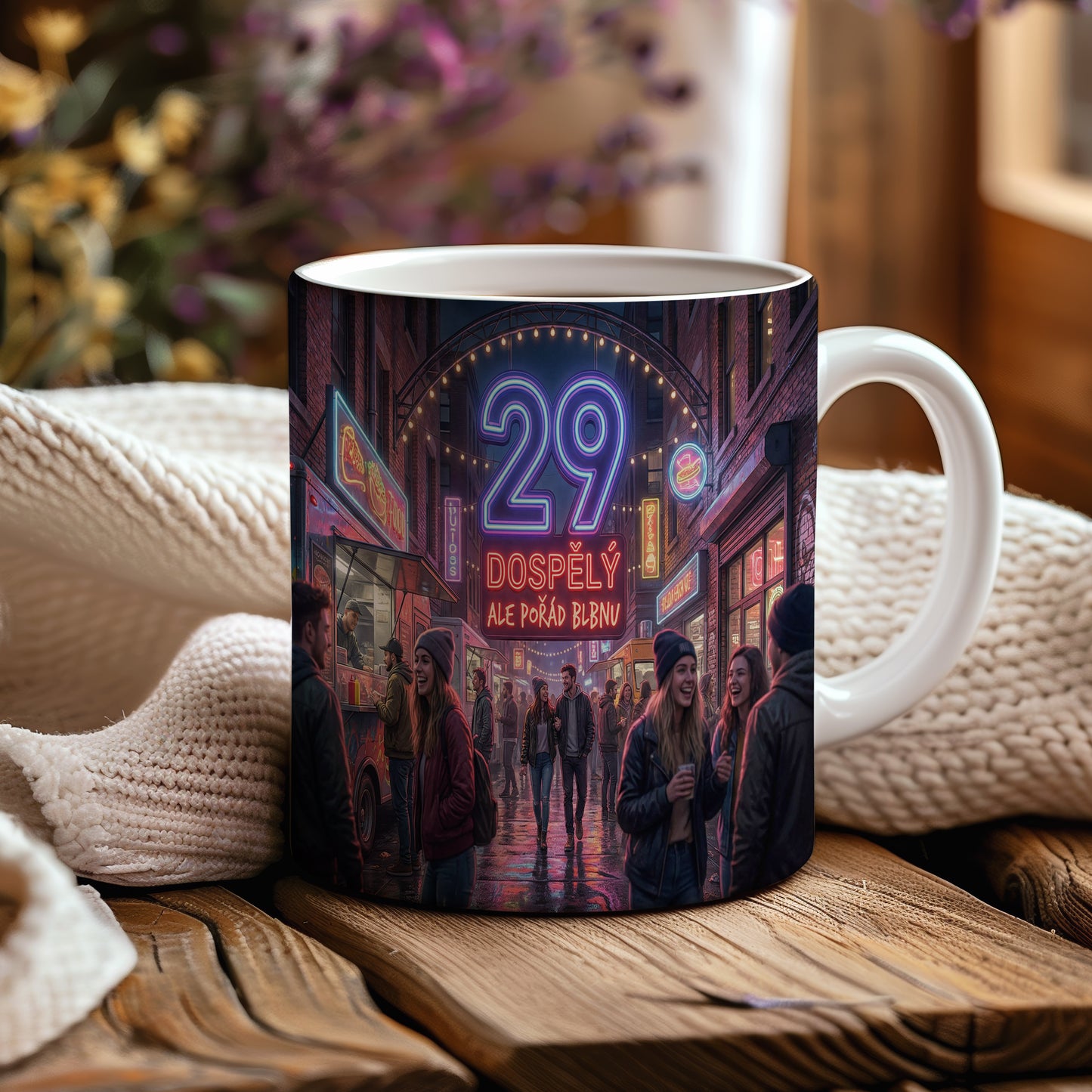 Narozeninový hrnek 29 let – DOSPĚLÝ ALE POŘÁD BLBNU
